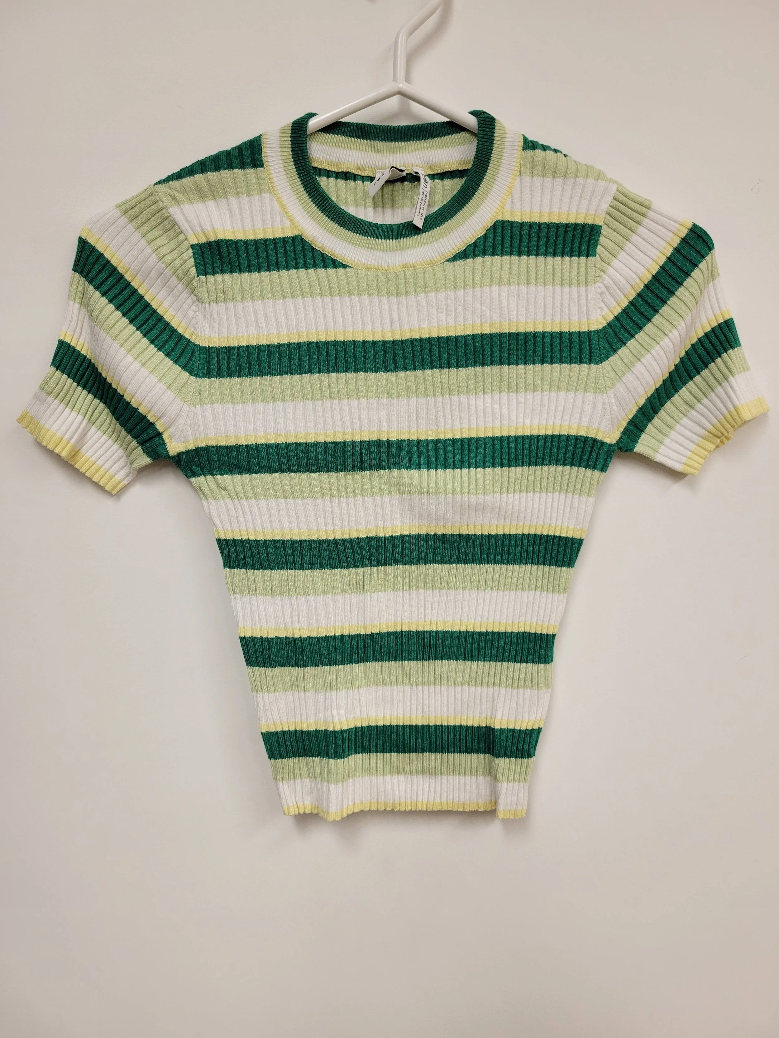 chandail rayé vert, twik, taille S