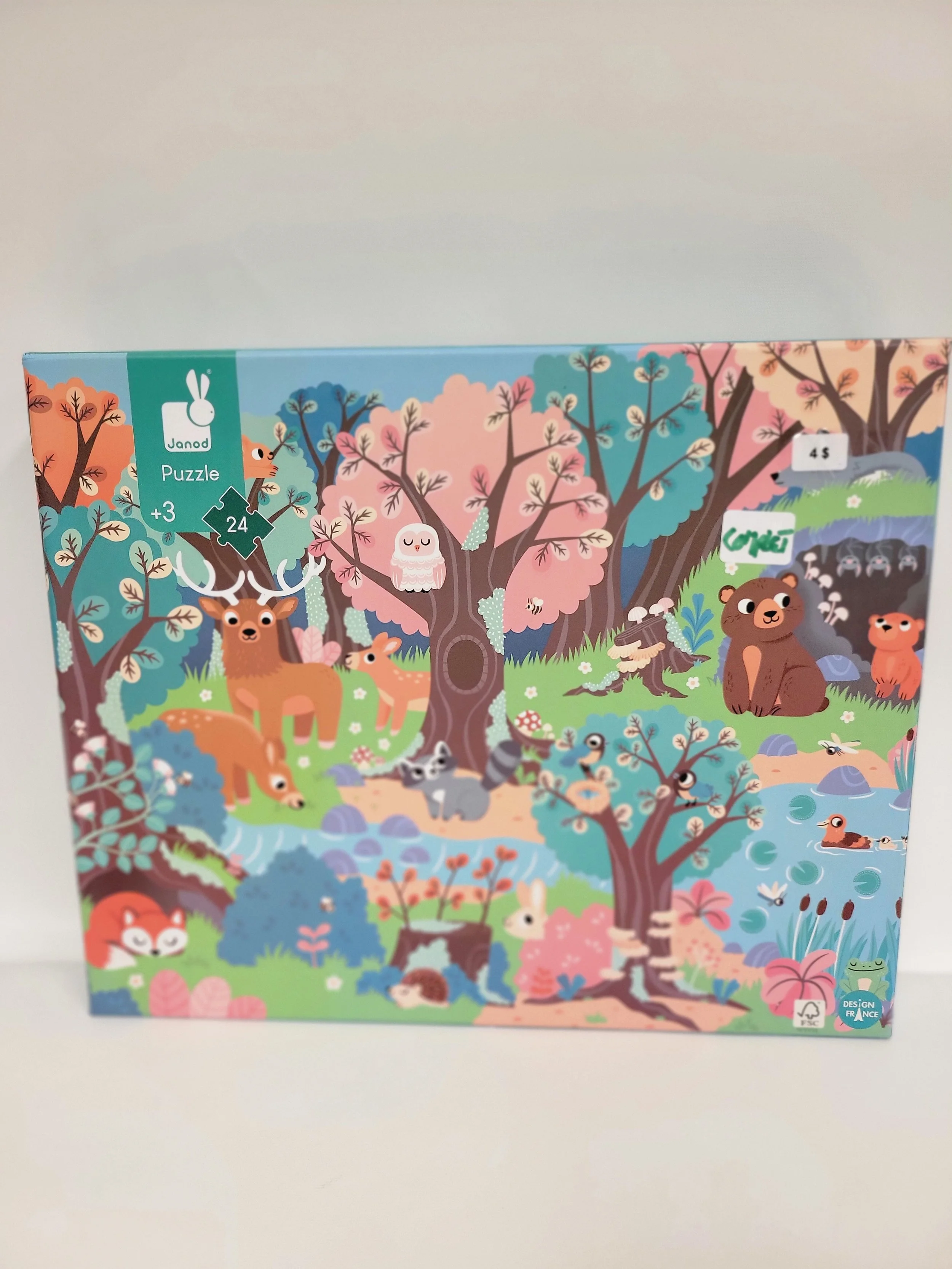 Casse-tête 24 morceaux, Animaux dans la forêt, Janod