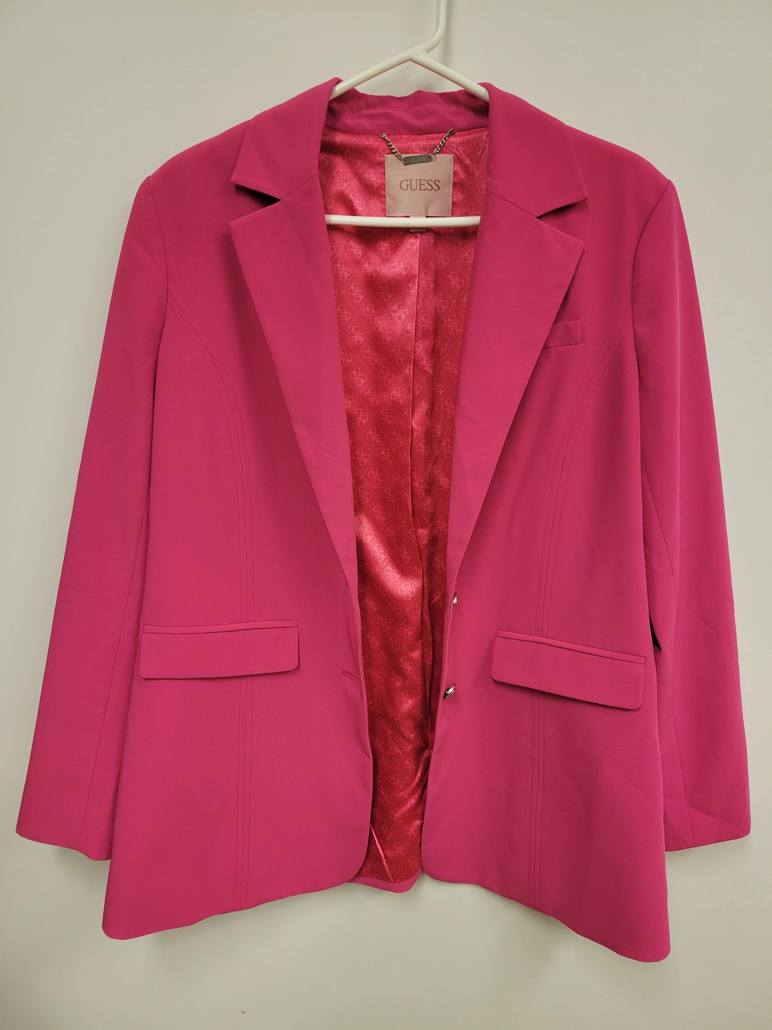 veste rose electrique, guess, taille L