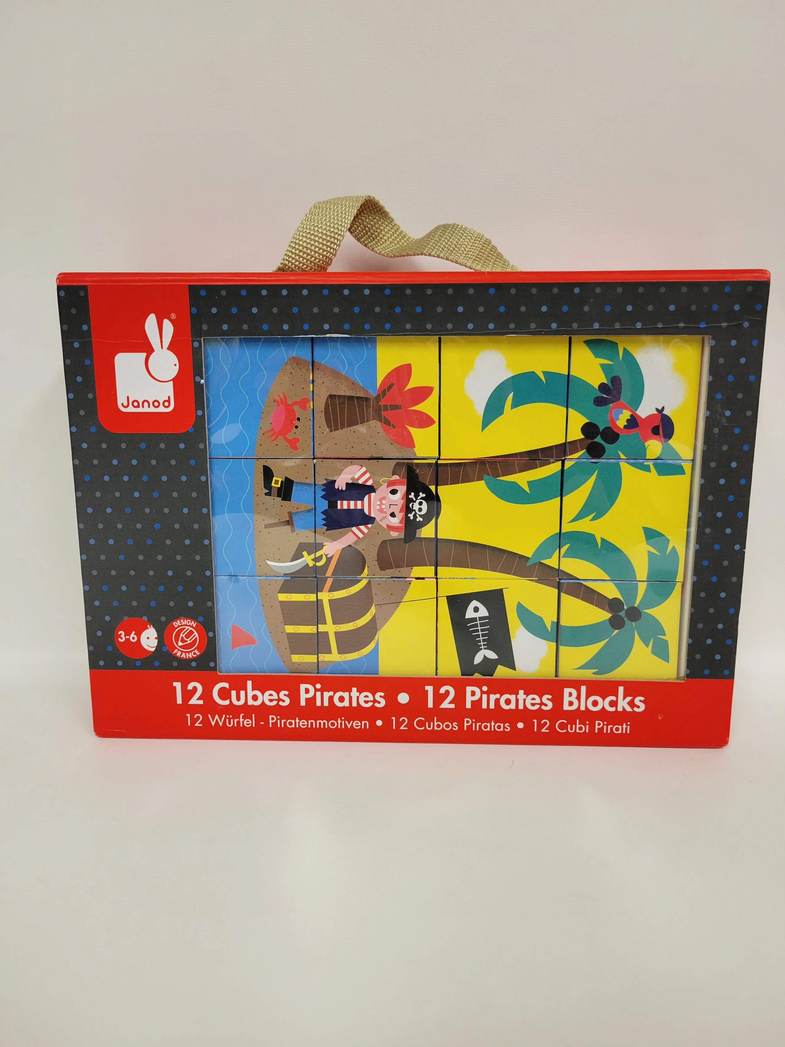Jeu de 12 cubes, pirates, Janod