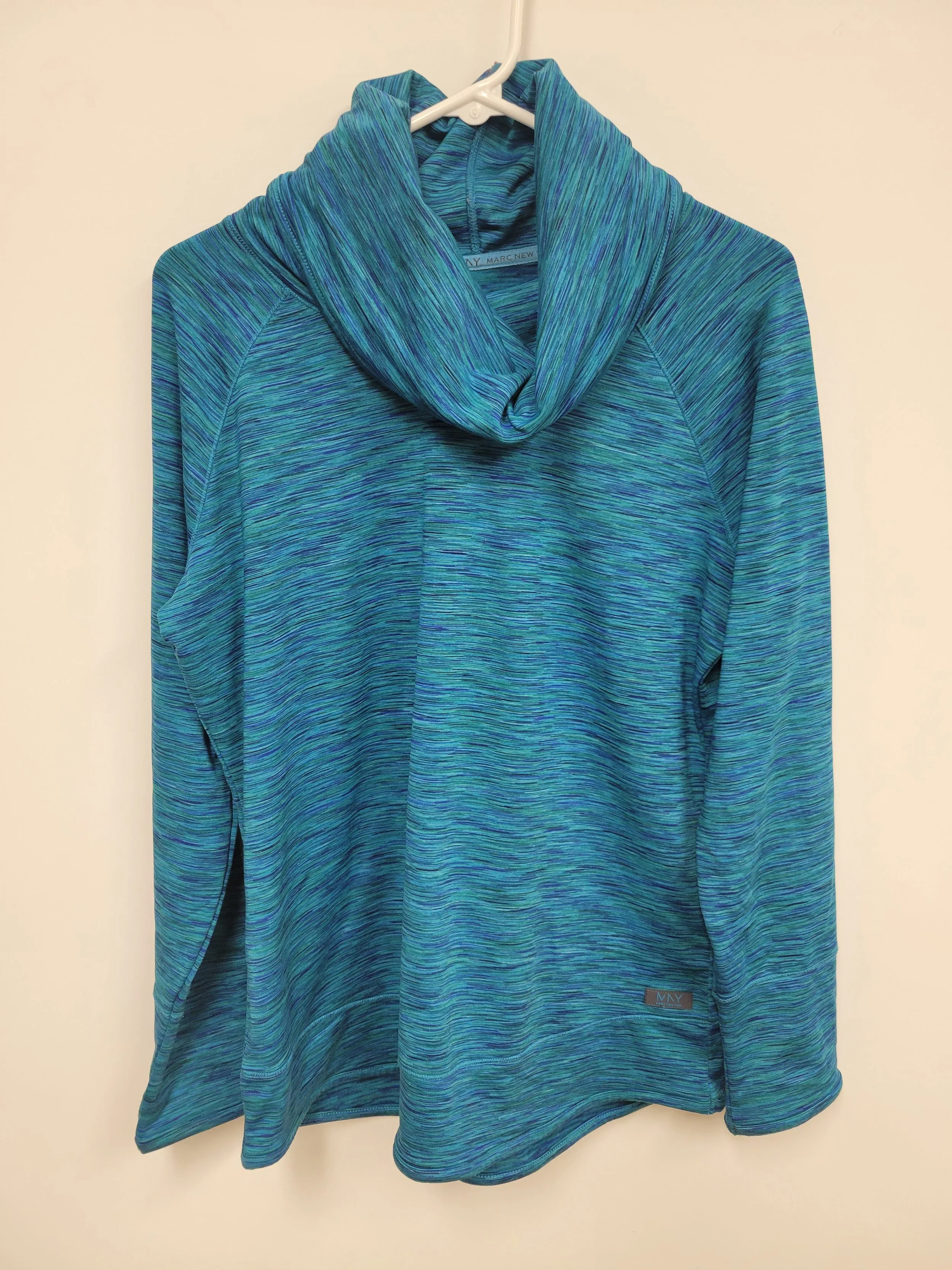 chandail a col turquoise chiné, marc new york, L