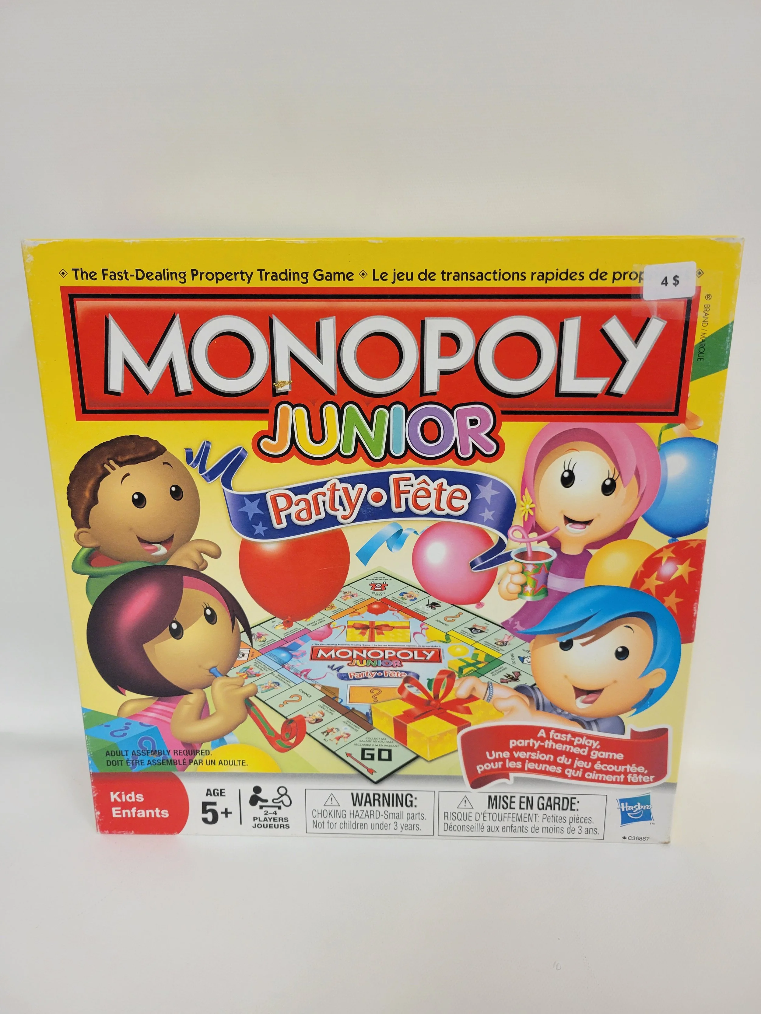 monopoly junior, hasbro
