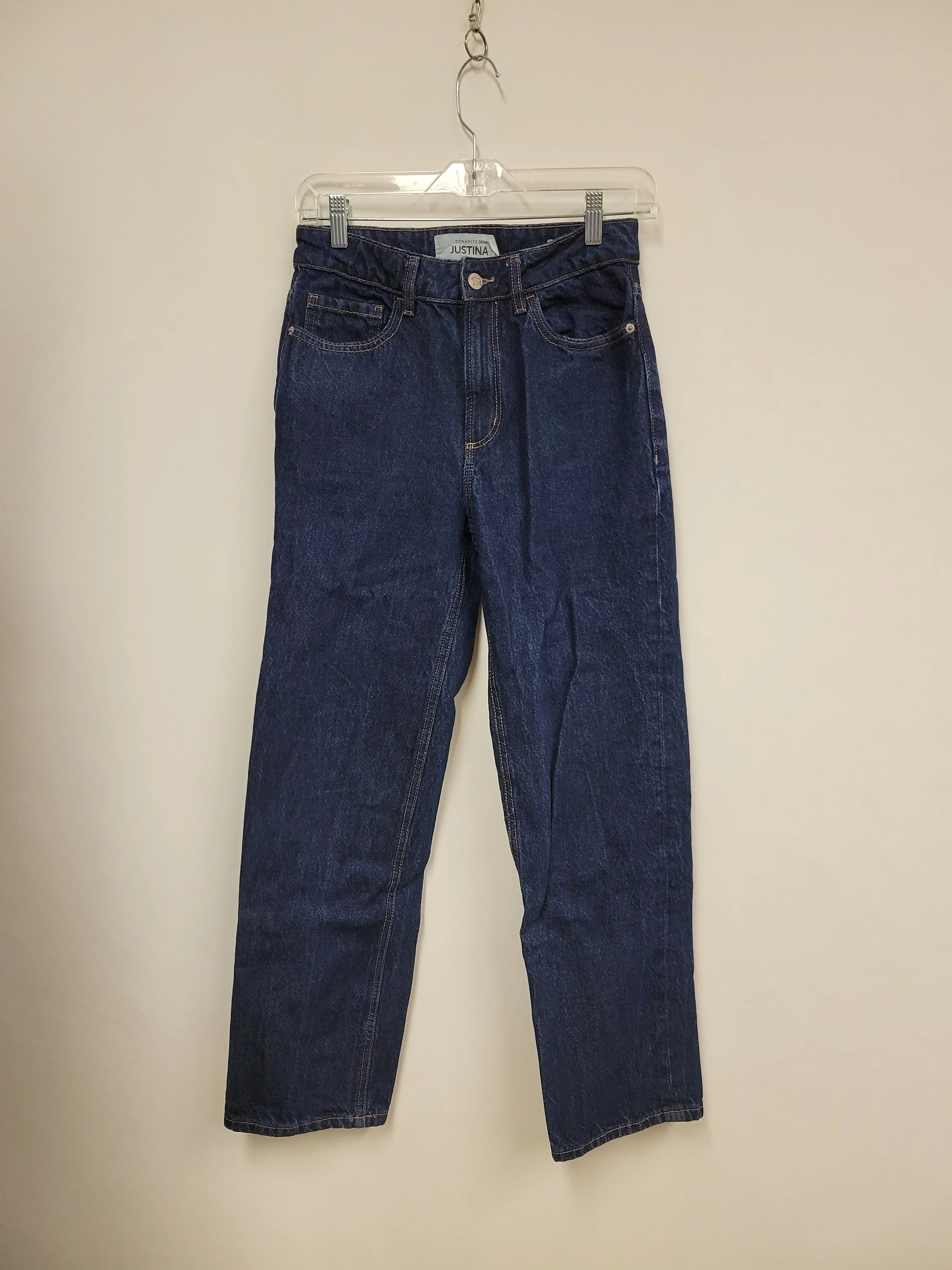 Jeans bleu foncé, droit, DYNAMITE DENIM JUSTINA, Taille 27