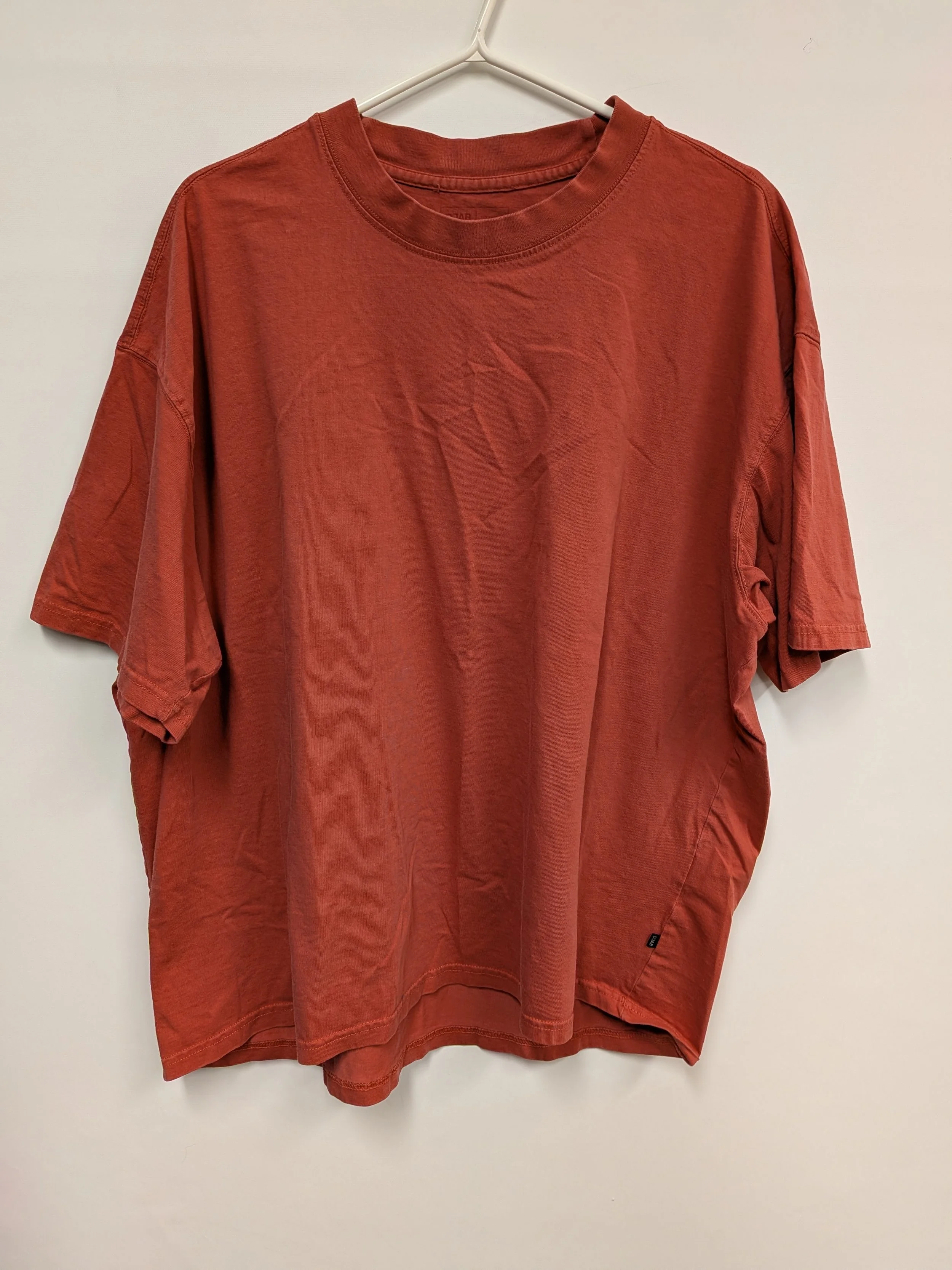 T-shirt rouge pâle 100% coton BIO, Djab, XL