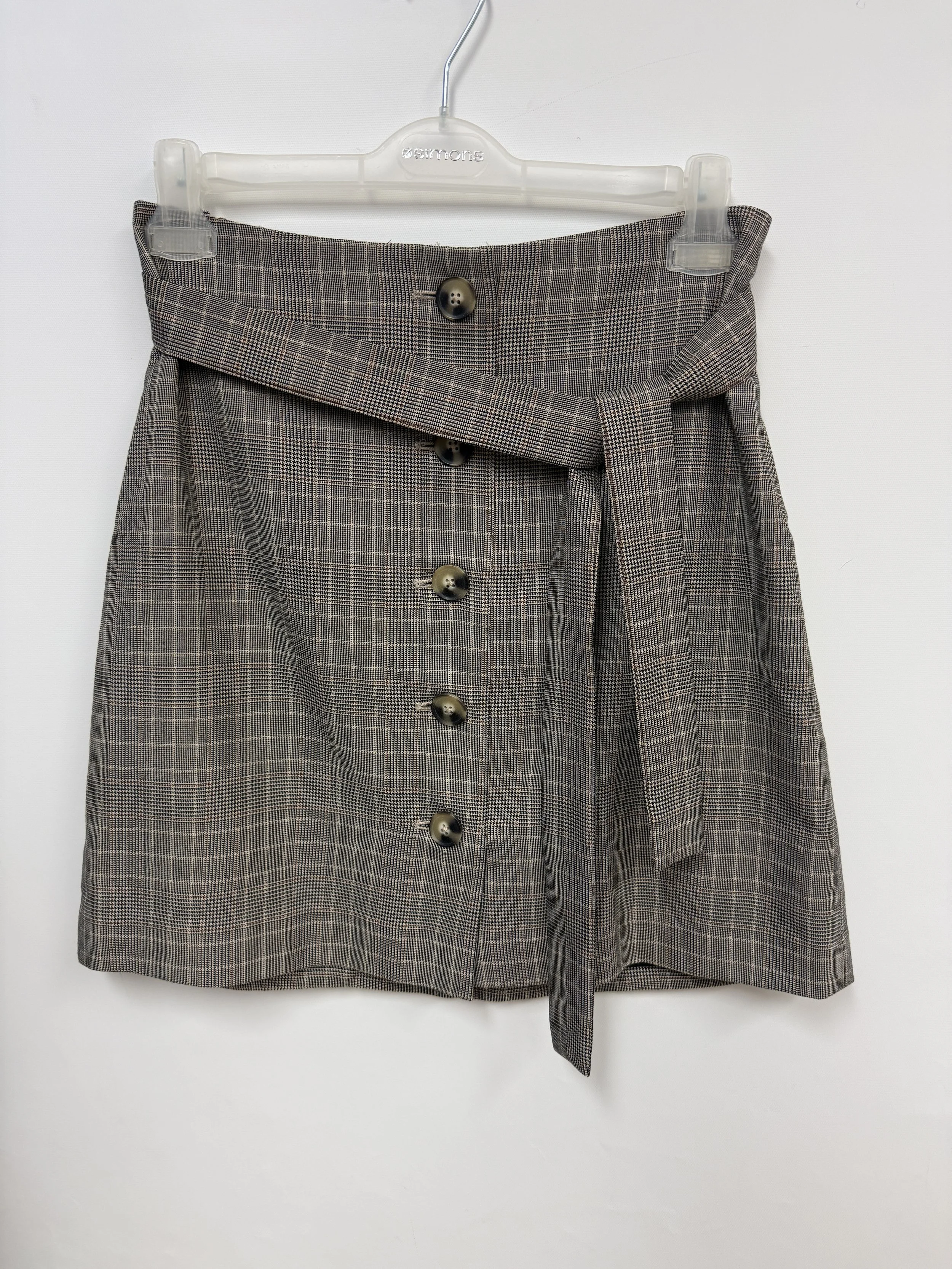 Jupe motif carreauté et pied-de-poule, Contemporaine par Simons, taille 8