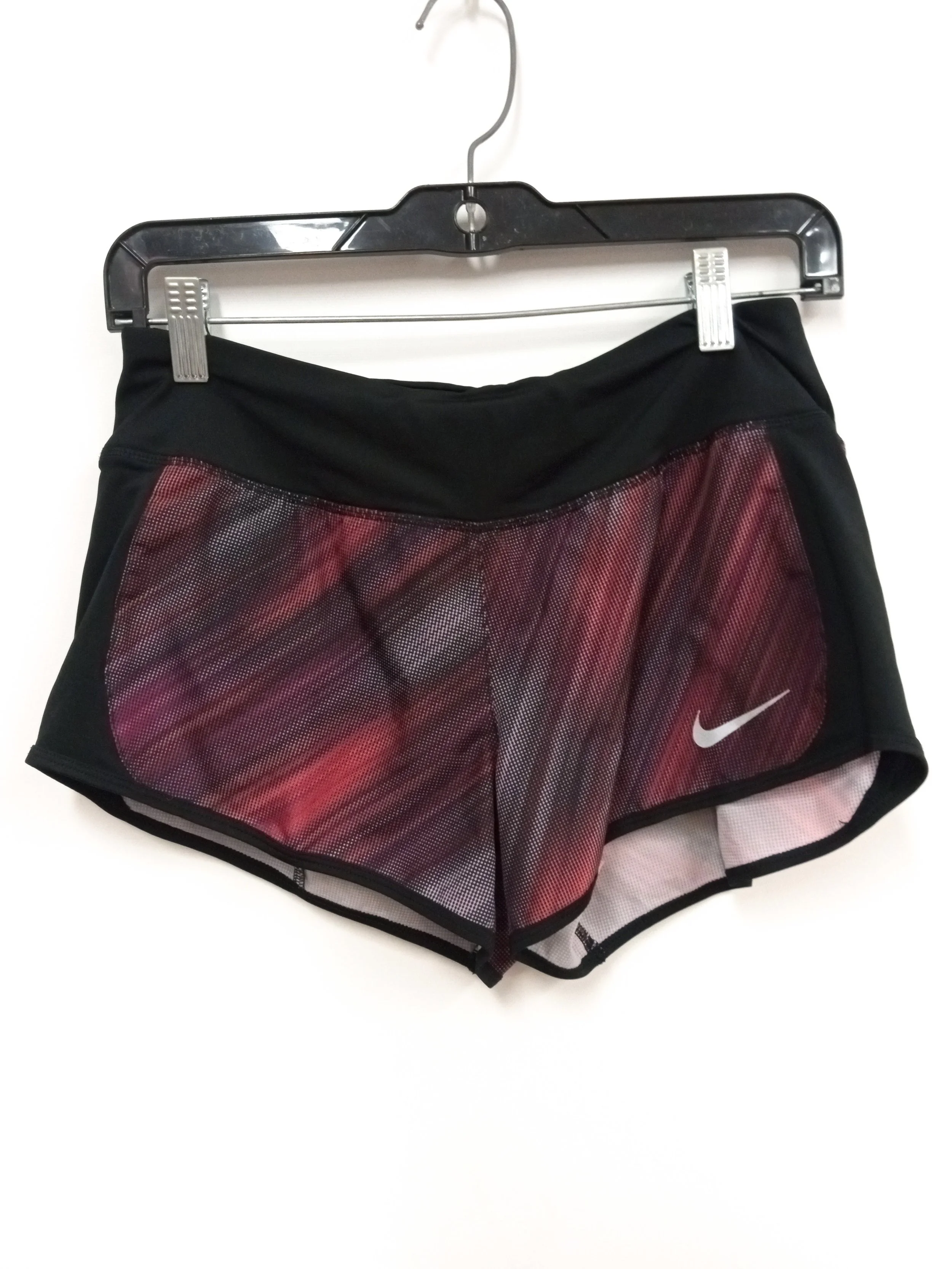 Short noir avec rayures roses et violettes, Nike, S