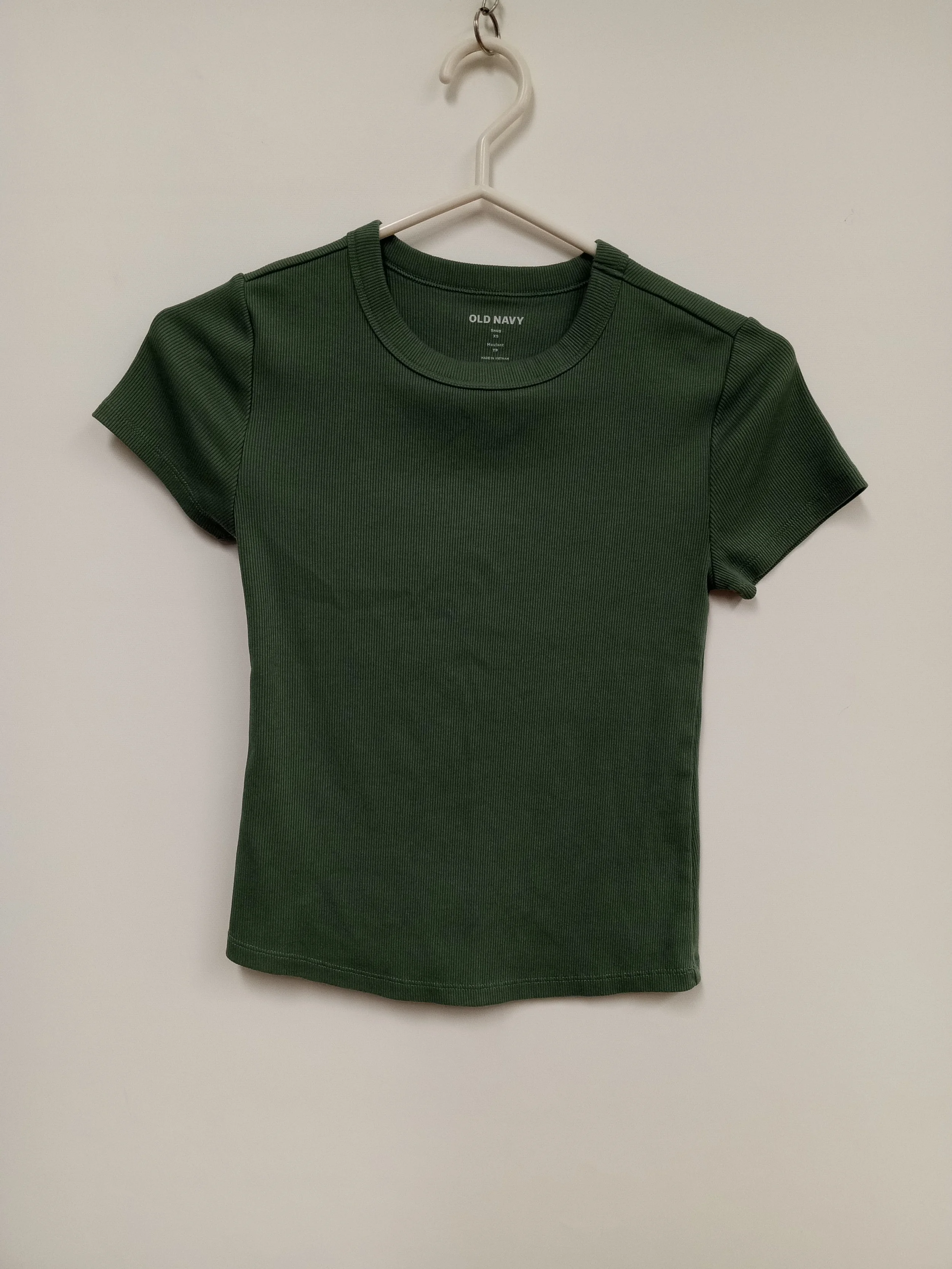 Chandail manches courtes ajusté, vert, Old Navy, XS