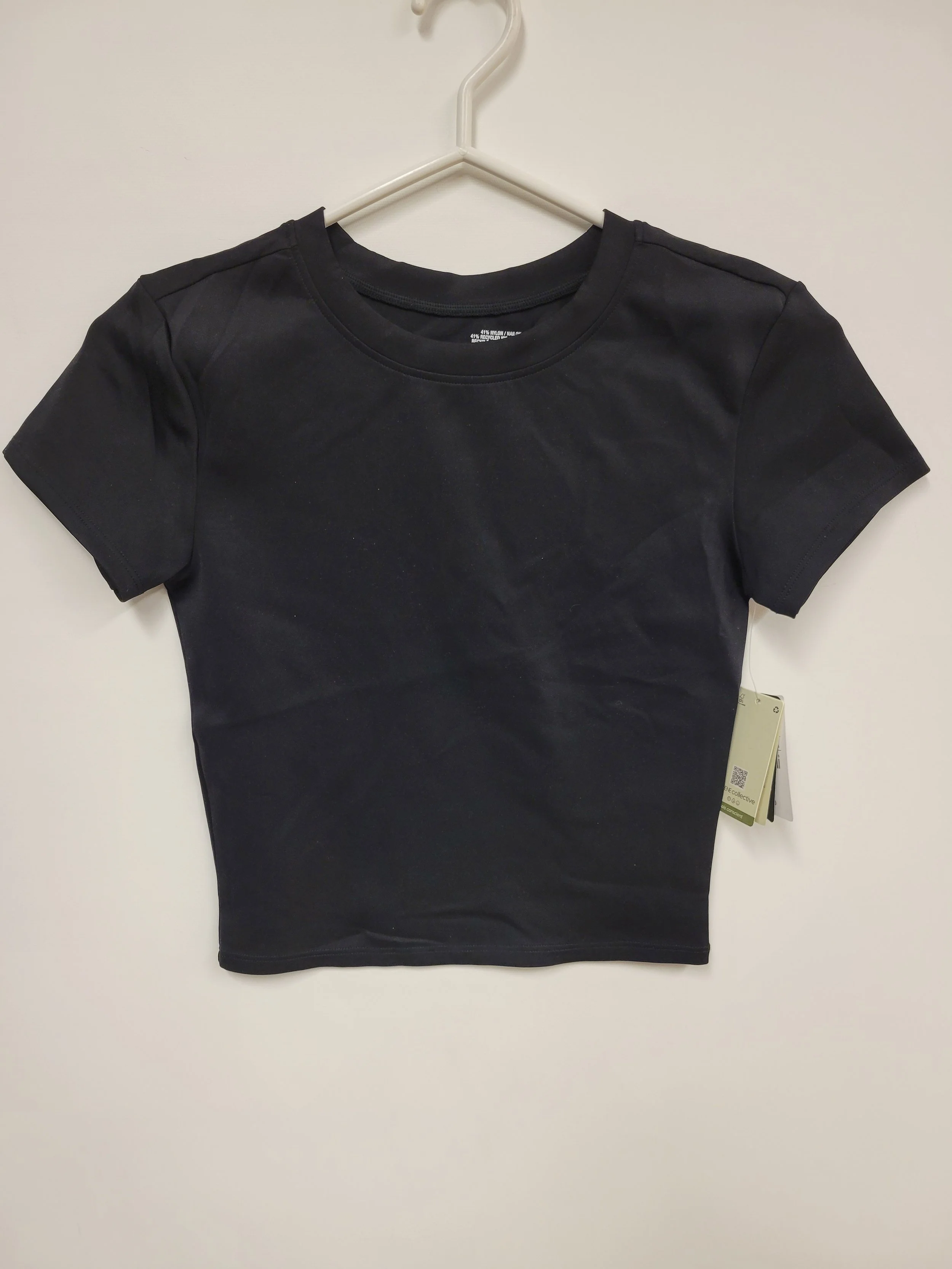 NEUF - t-shirt noir court, ardene, s