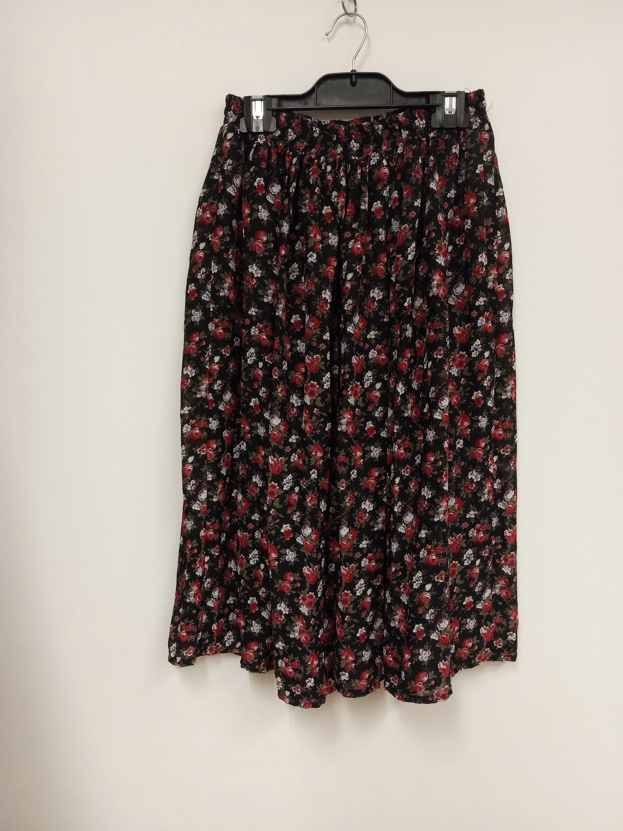 Jupe mi-longue, motifs fleurs, Noormie, S