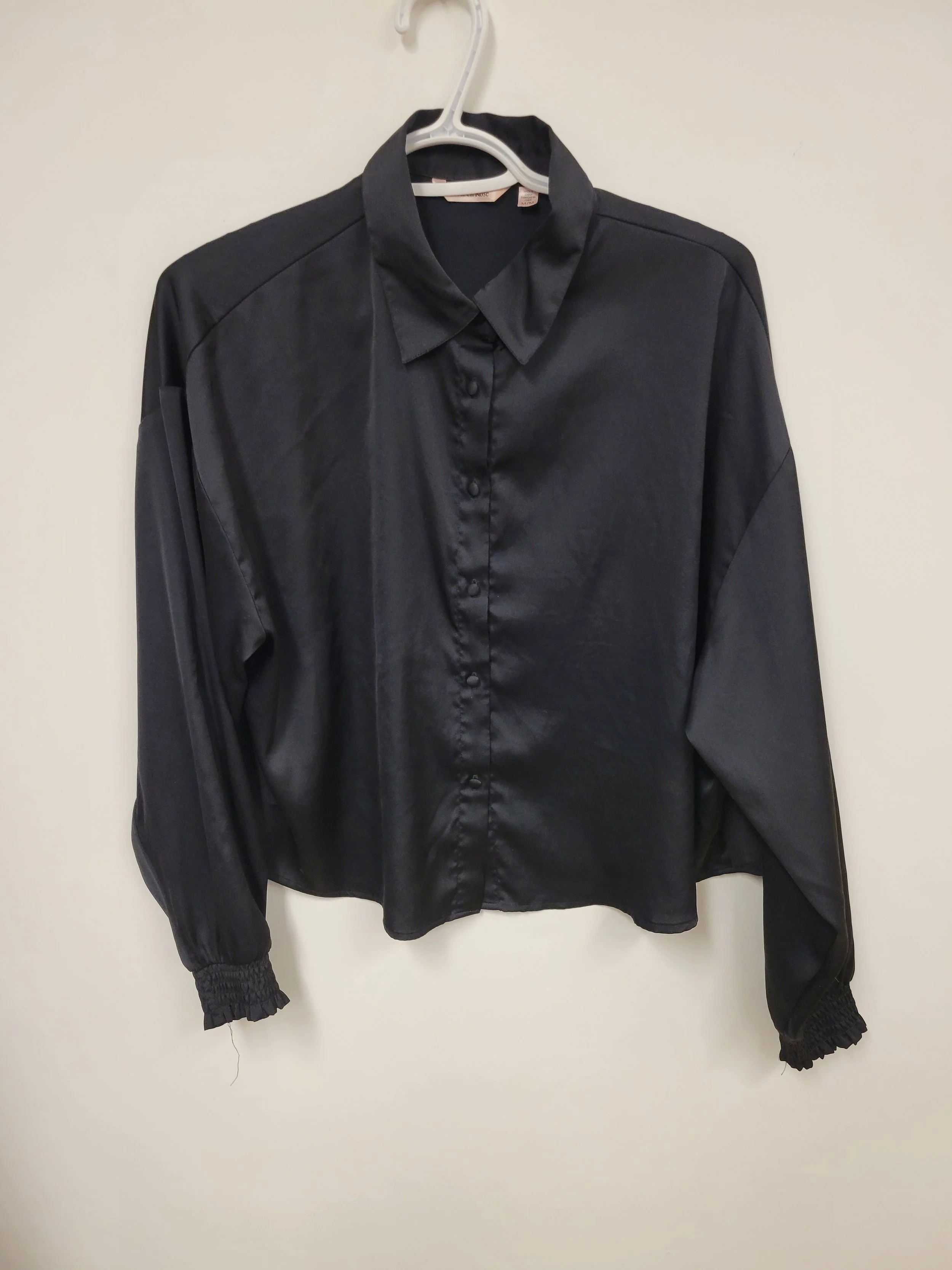 Chemise en satin noir, La vie en rose, M