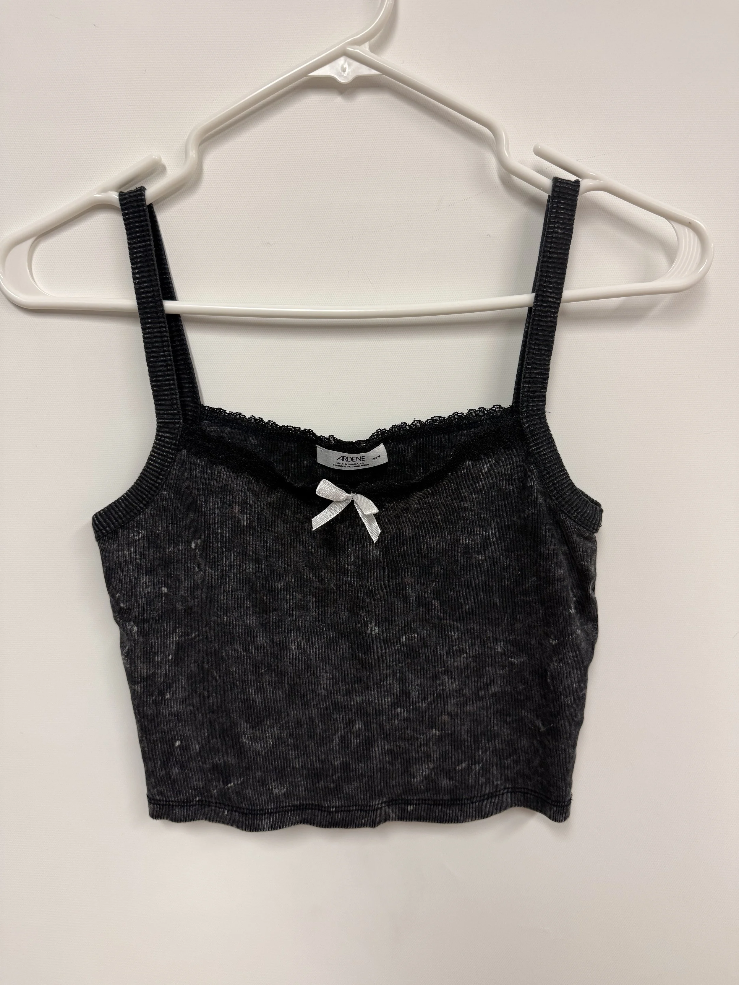 Camisole courte à bretelles, gris et noir, Ardene, Medium