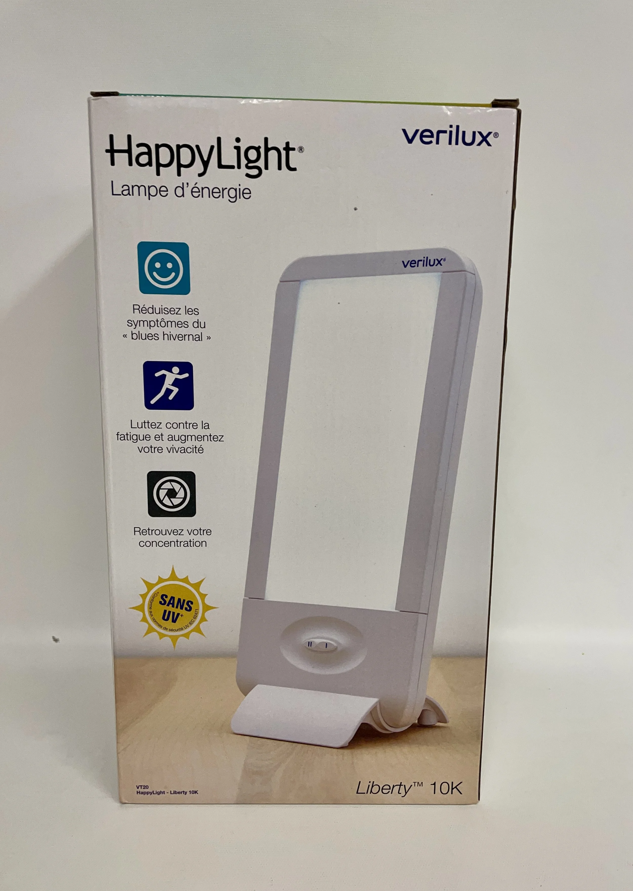 Lampe d'énergie, VERILUX, réduit les symptômes du « blues hivernal ».