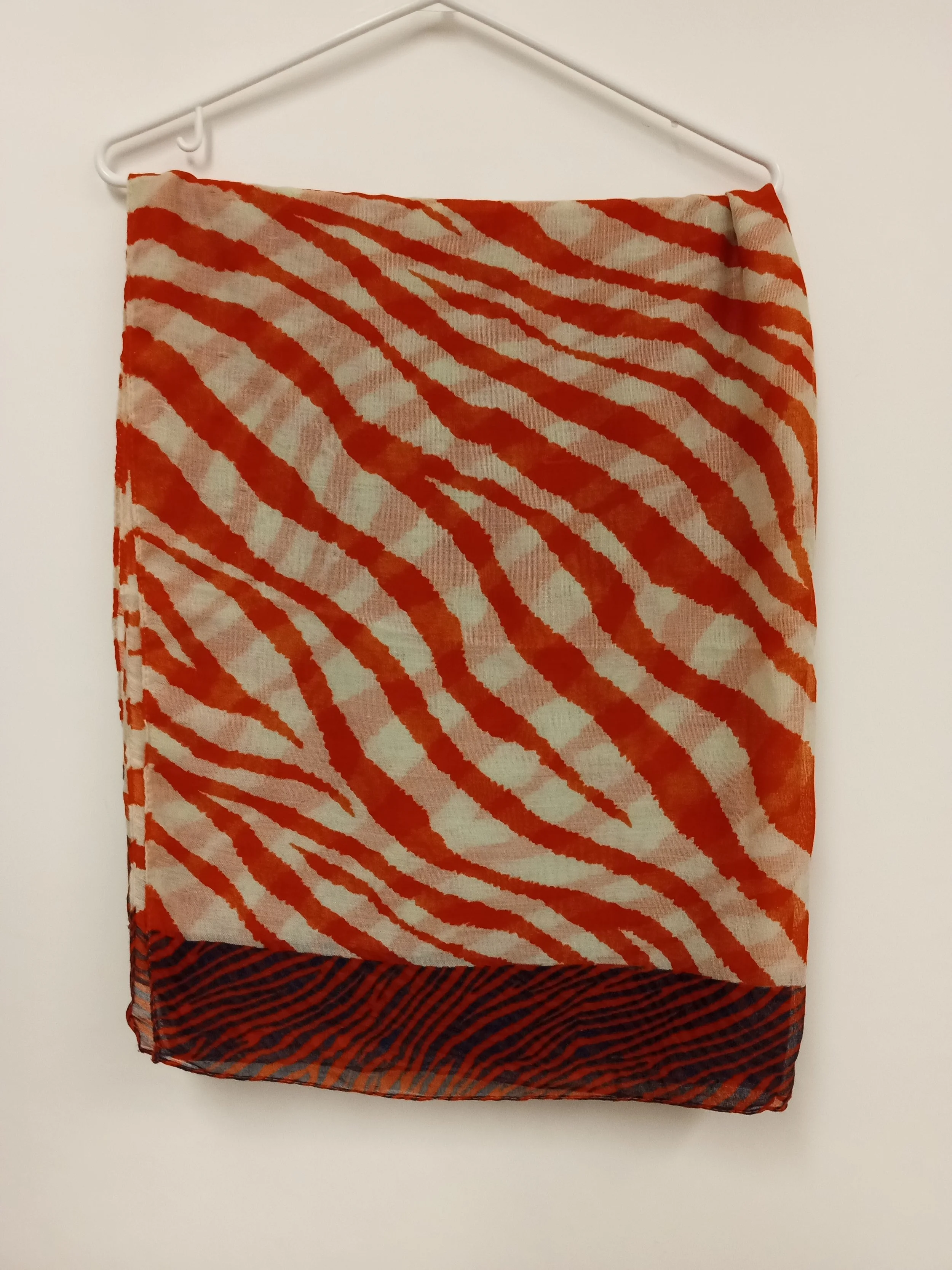 Paréo orange et blanc