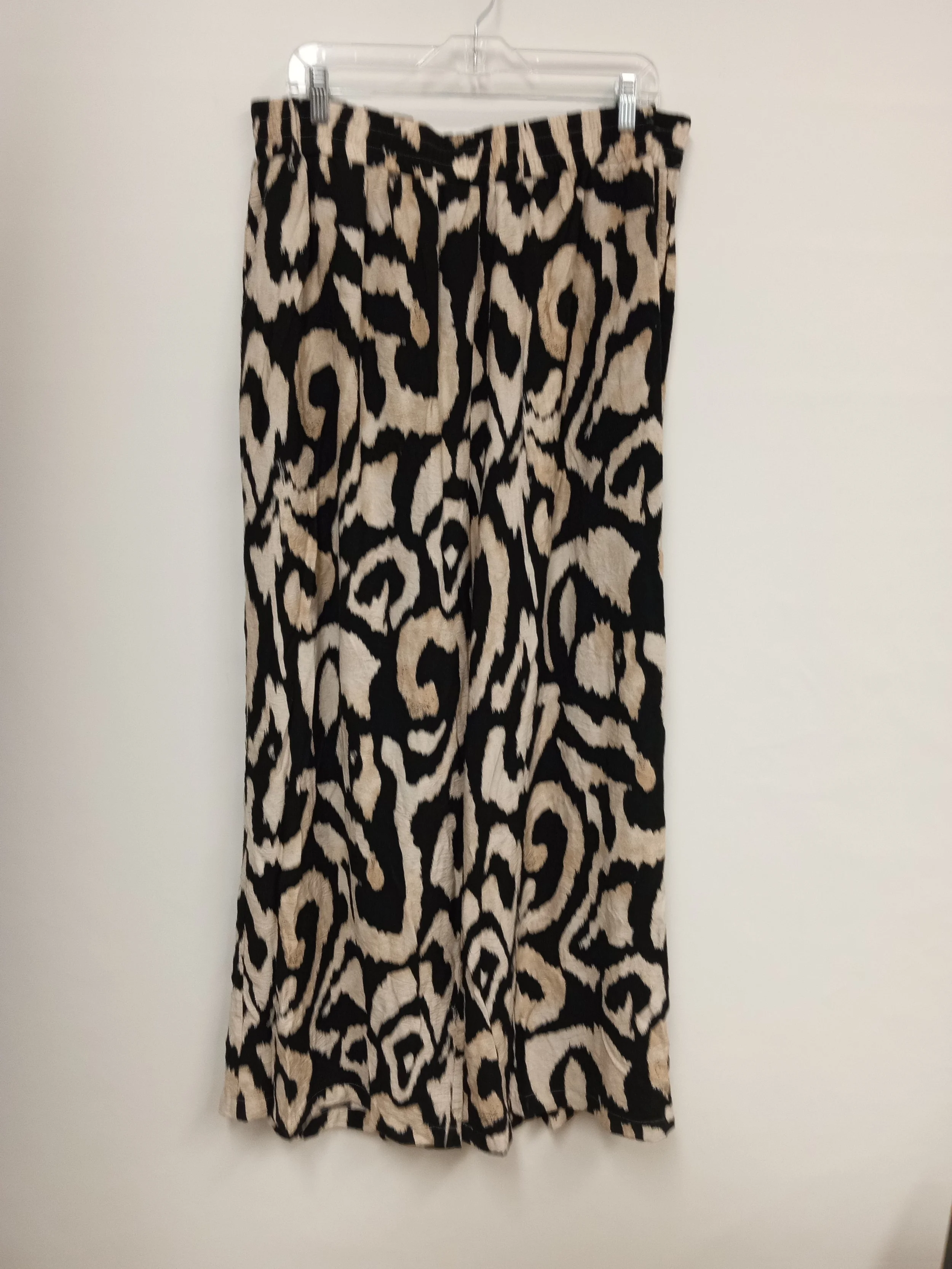 Jupe longue noir à motif beige, CloyOne, 3X