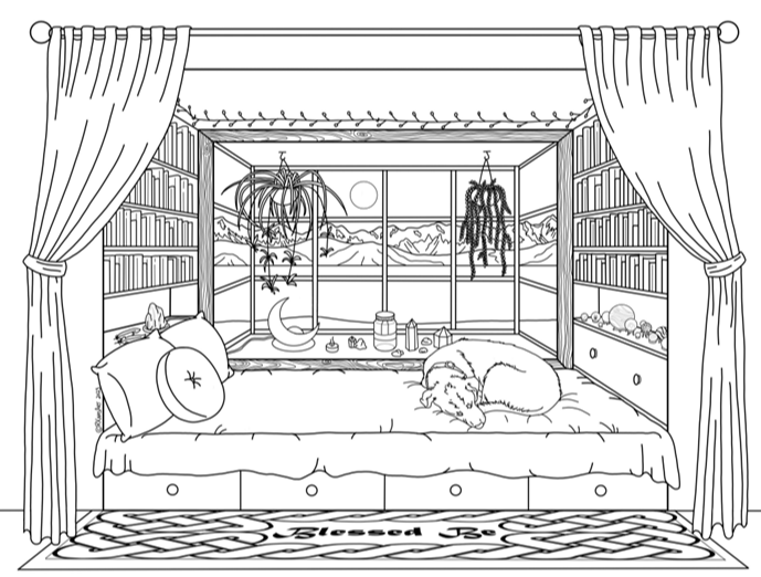 Ruth Kaasa Coloring Page February — Crepuscular Conjuration
