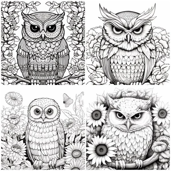 Owl Coloring Pages