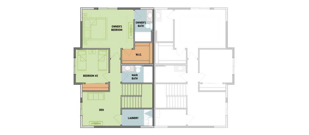 Sahara Twin left side main level floor plan