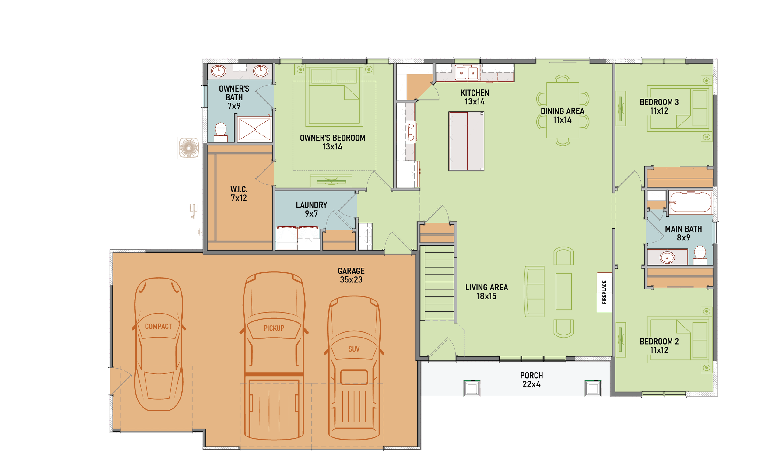 Orchid G1 Plan Drawing - Left Garage (Updated) - 1st floor.png
