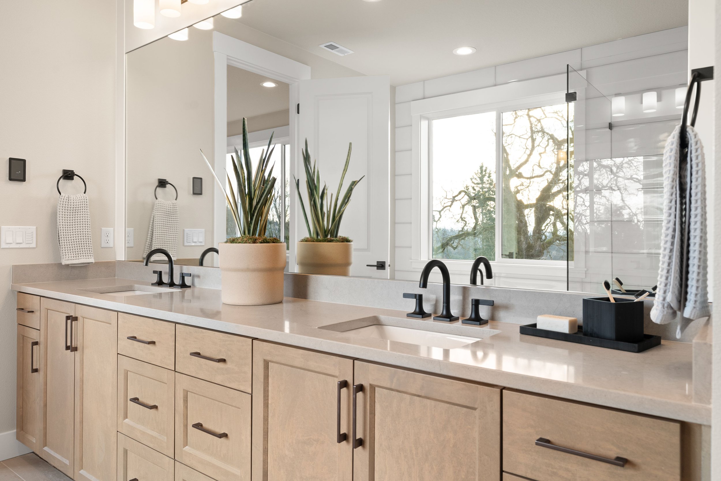 New construction luxury home in West Linn, Oregon, crafted by The Portlock Company — the Portland area’s trusted local home builder. 