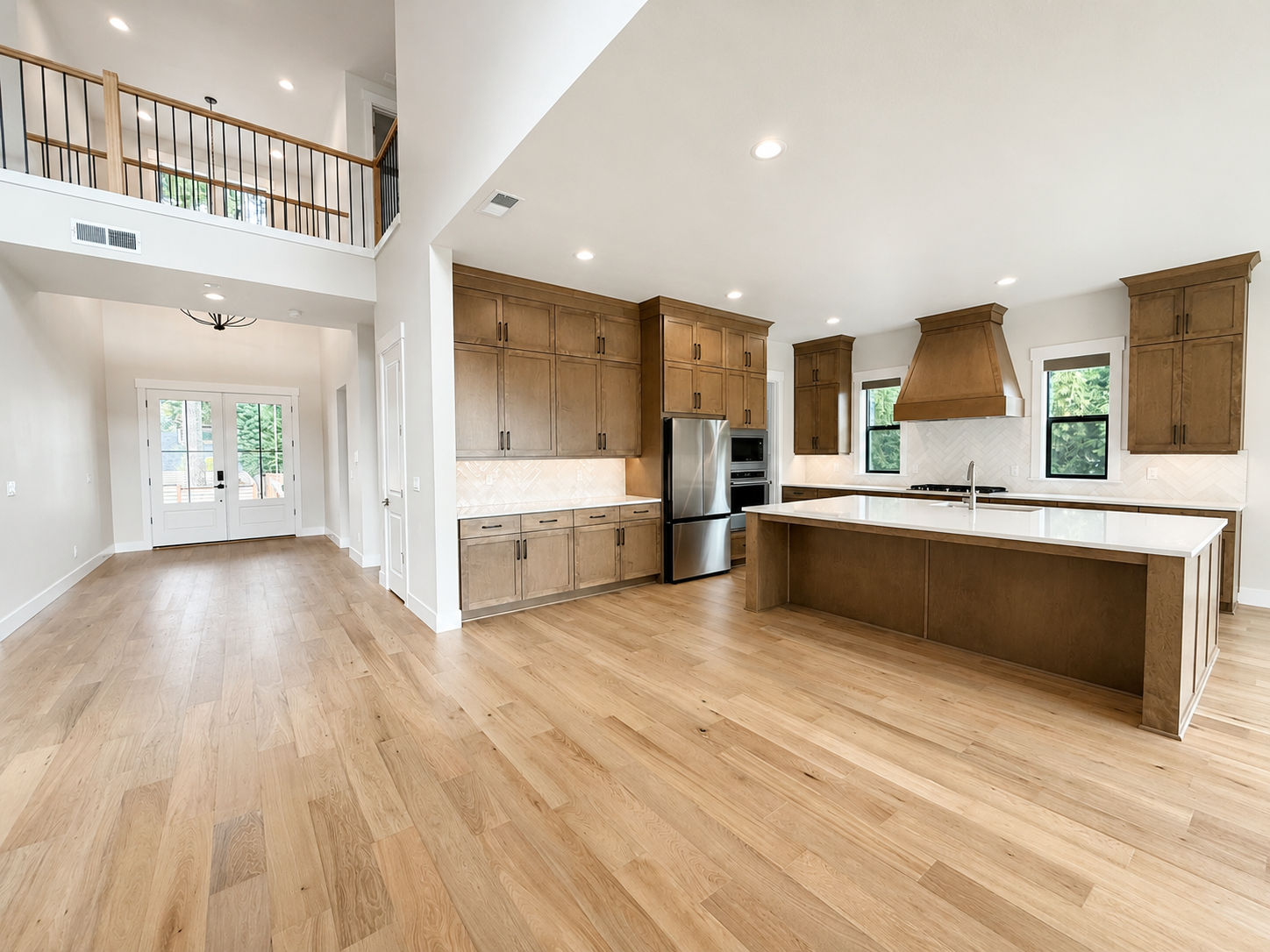 New construction luxury home in West Linn, Oregon, crafted by The Portlock Company — the Portland area’s trusted local home builder. 