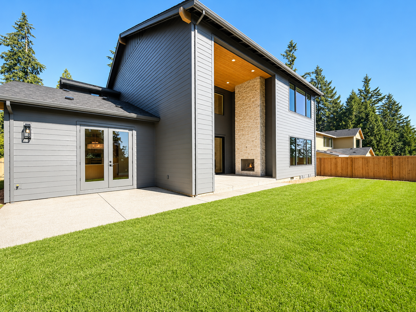 New construction luxury home in West Linn, Oregon, crafted by The Portlock Company — the Portland area’s trusted local home builder. 