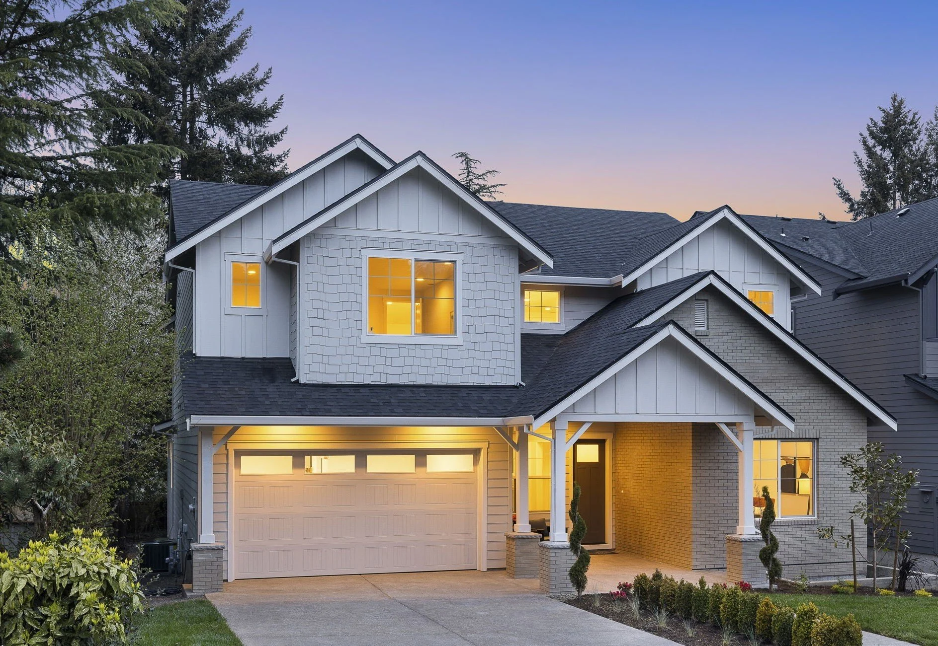 New construction luxury home in West Linn, Oregon, crafted by The Portlock Company — the Portland area’s trusted local home builder.