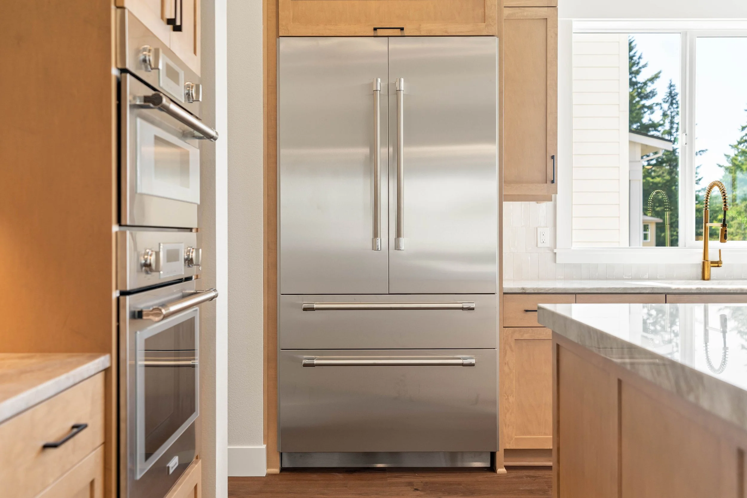 New construction luxury home kitchen in West Linn, Oregon by The Portlock Company
