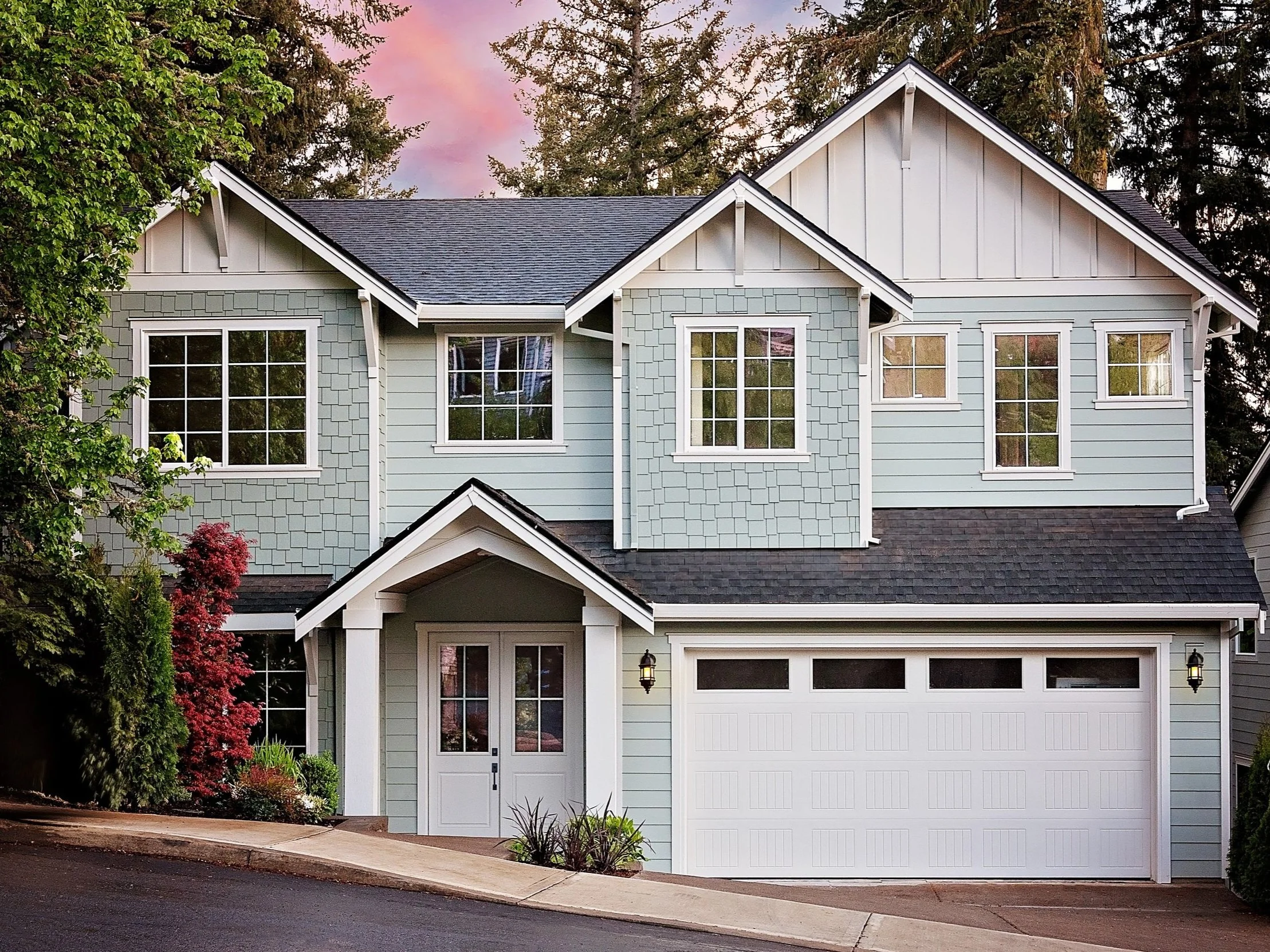 New construction luxury home in West Linn, Oregon, crafted by The Portlock Company — the Portland area’s trusted local home builder.