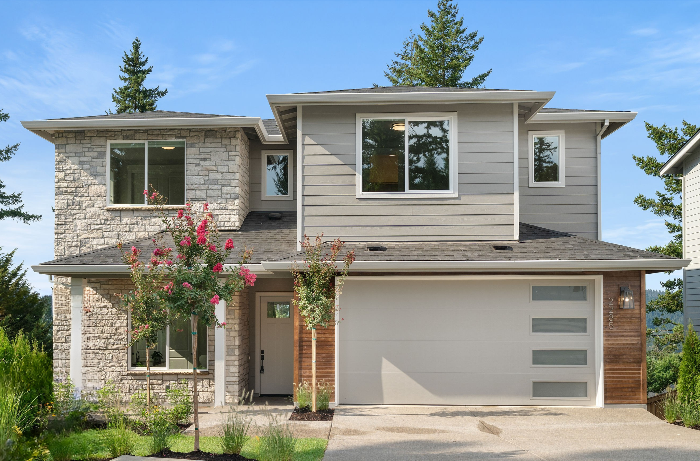 New construction luxury home in West Linn, Oregon, crafted by The Portlock Company — the Portland area’s trusted local new construction home builder.