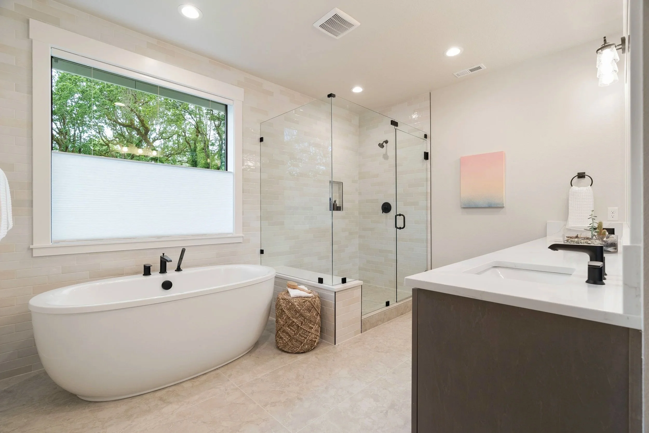 New construction luxury home in West Linn, Oregon, crafted by The Portlock Company — the Portland area’s trusted local new construction home builder. 