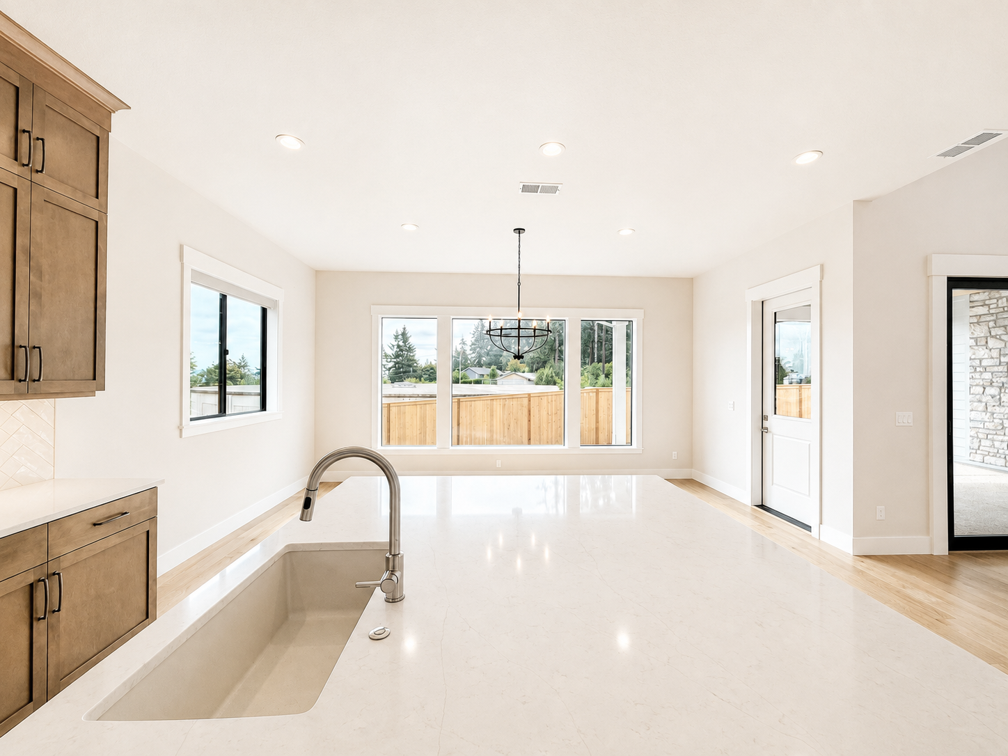 New construction luxury home in West Linn, Oregon, crafted by The Portlock Company — the Portland area’s trusted local home builder. 