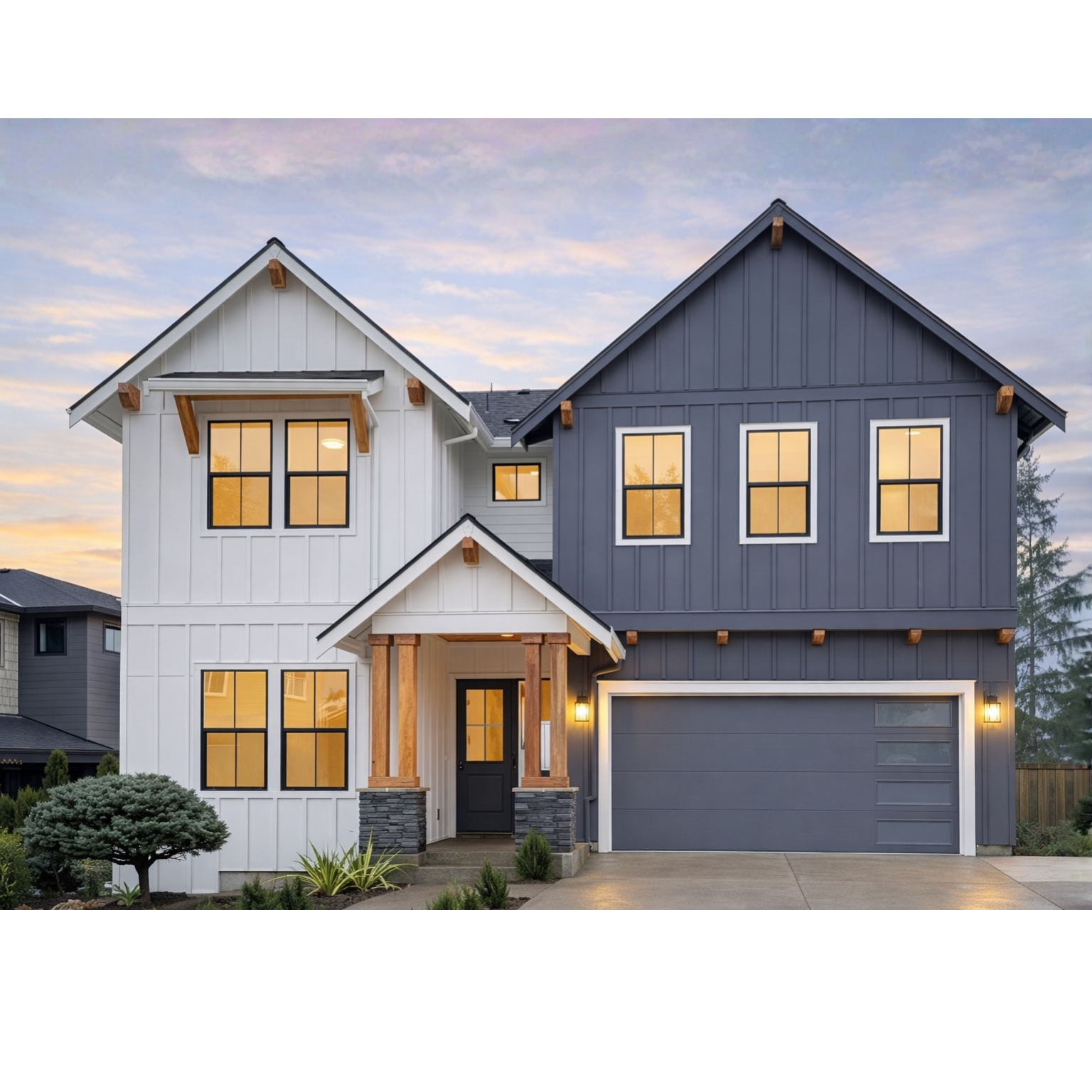New construction luxury home in West Linn, Oregon, crafted by The Portlock Company — the Portland area’s trusted local home builder.