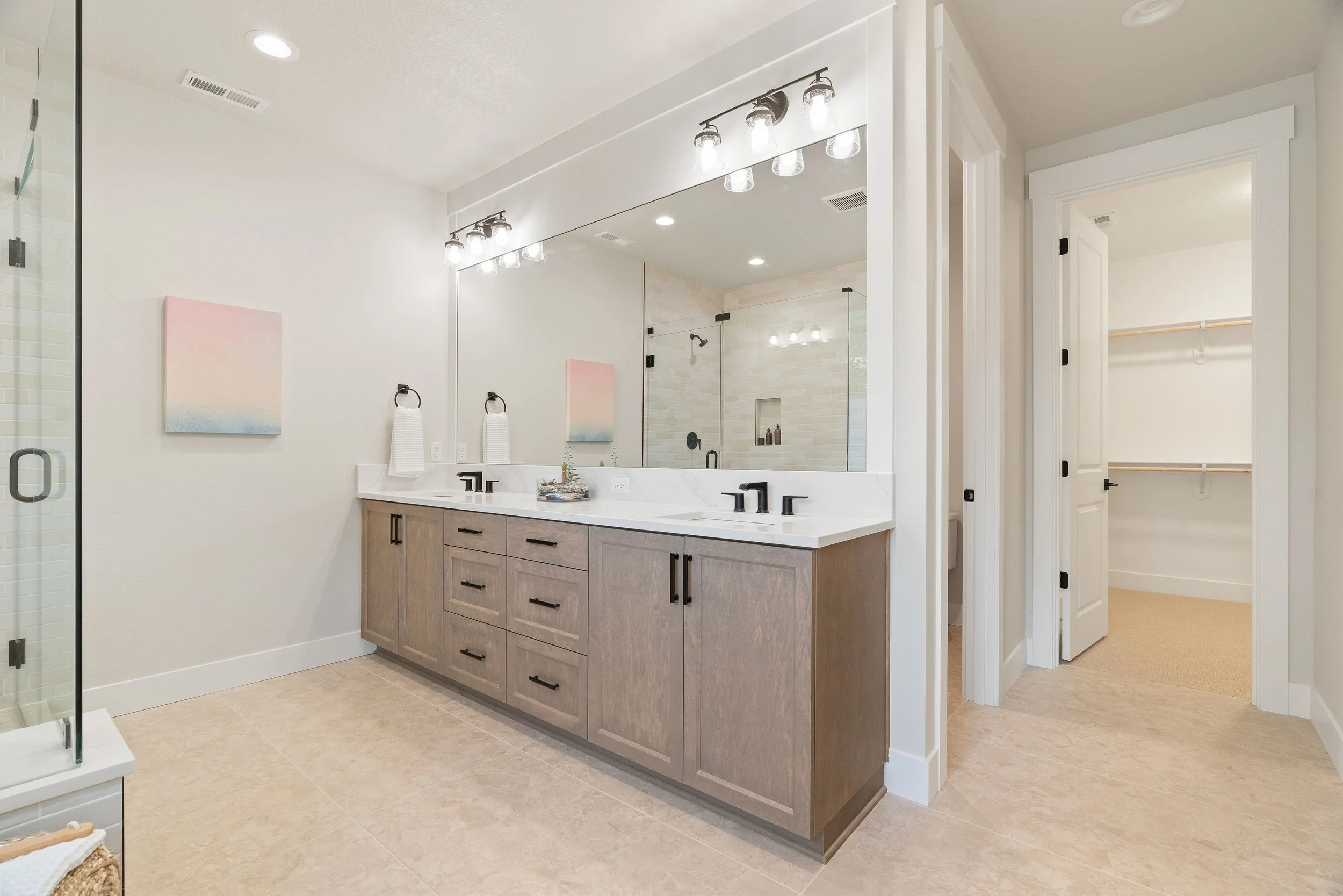 New construction luxury home in West Linn, Oregon, crafted by The Portlock Company — the Portland area’s trusted local home builder. 