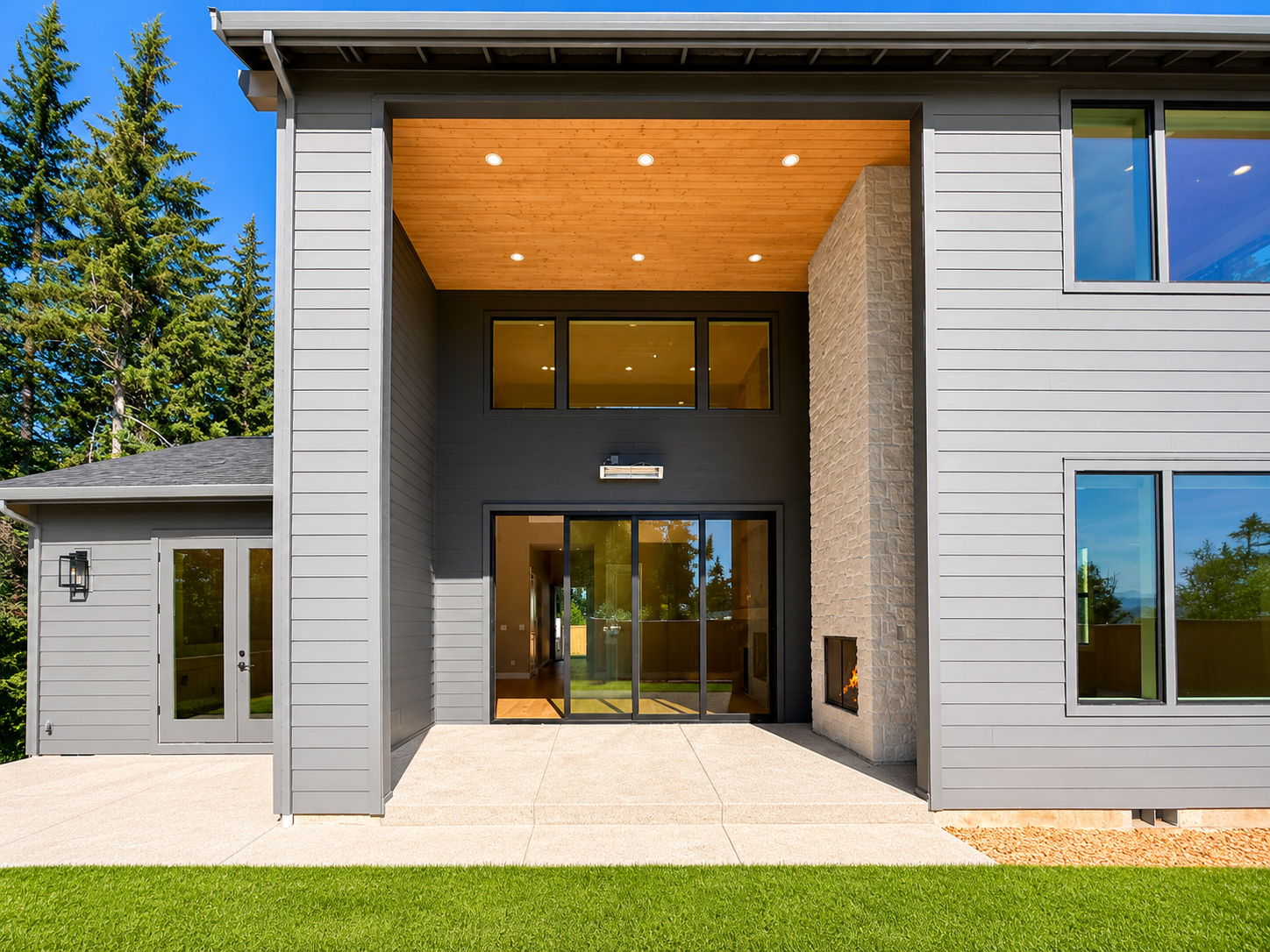 New construction luxury home in West Linn, Oregon, crafted by The Portlock Company — the Portland area’s trusted local home builder. 