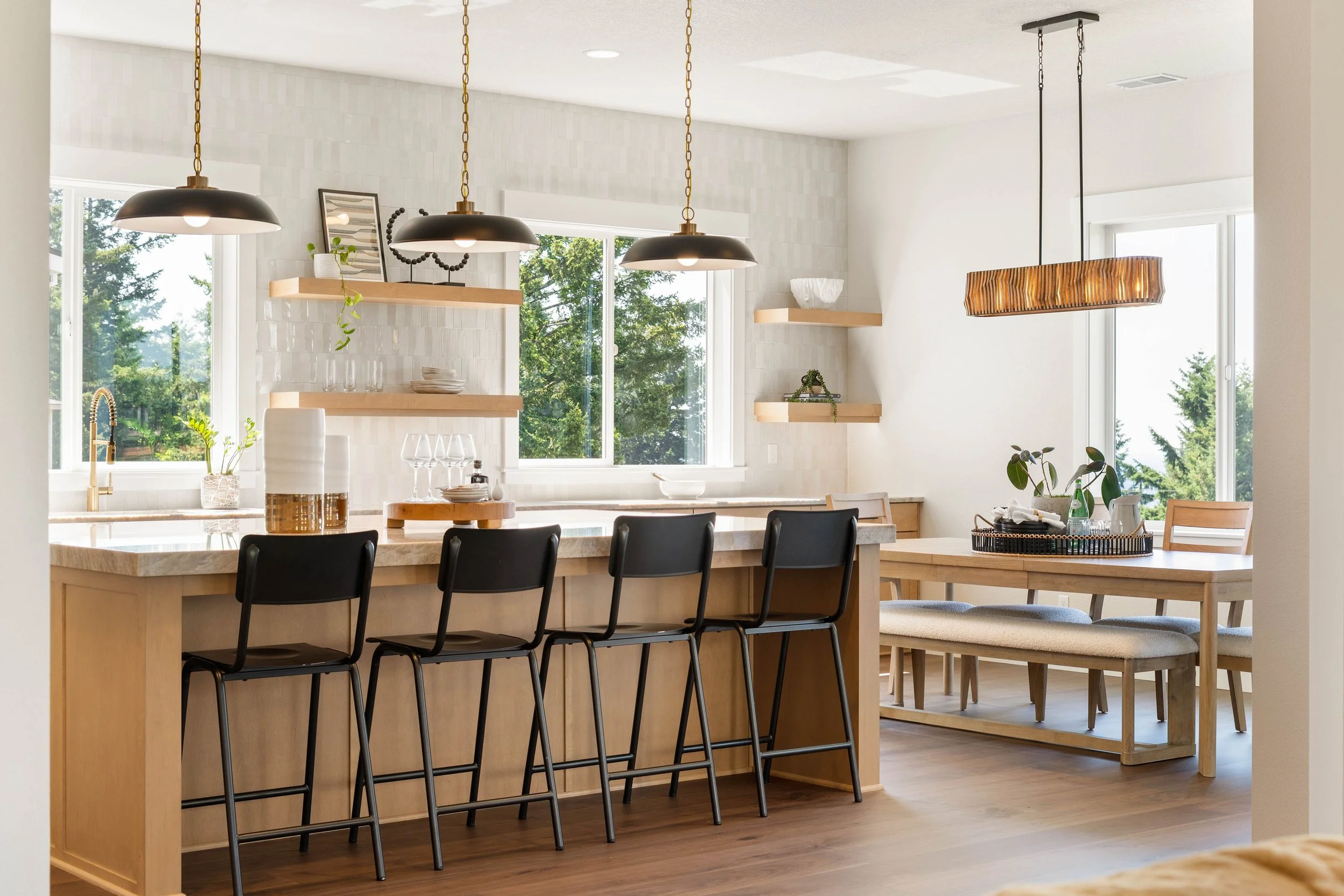 New construction luxury home kitchen in West Linn, Oregon by The Portlock Company