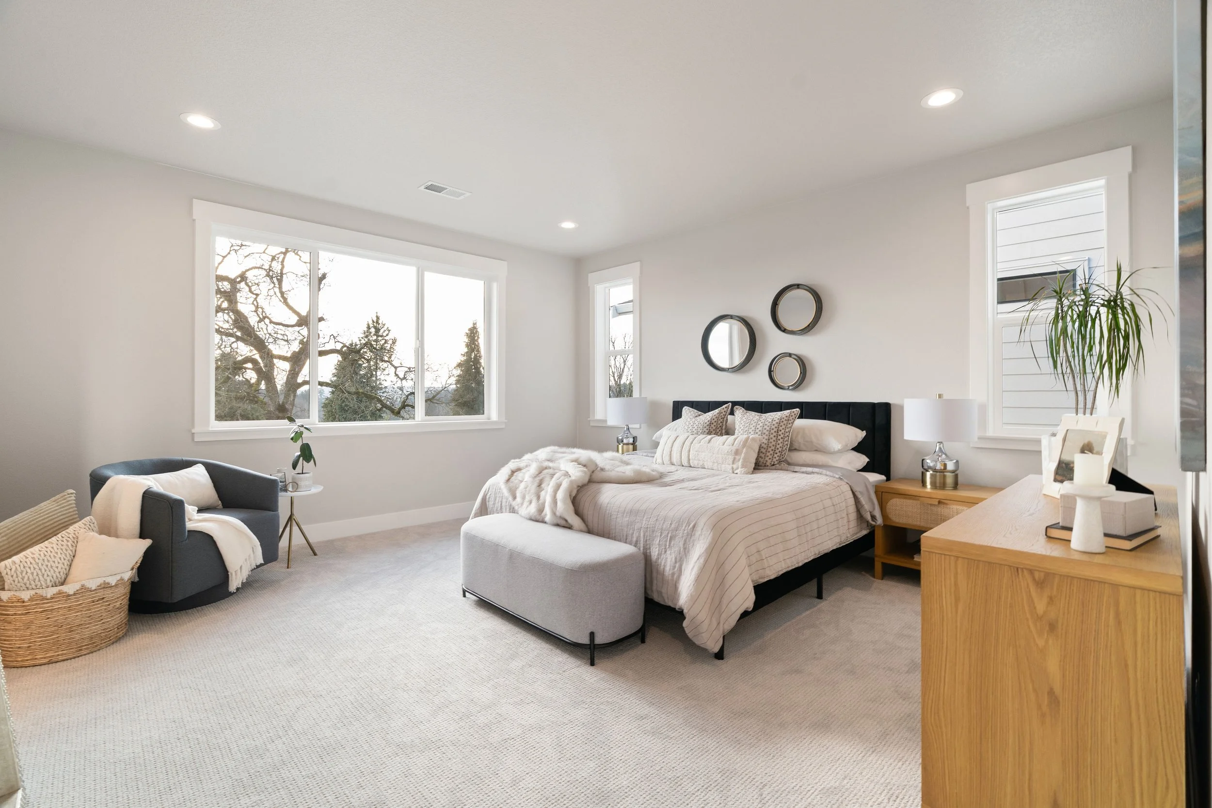 New construction luxury home in West Linn, Oregon, crafted by The Portlock Company — the Portland area’s trusted local home builder. 