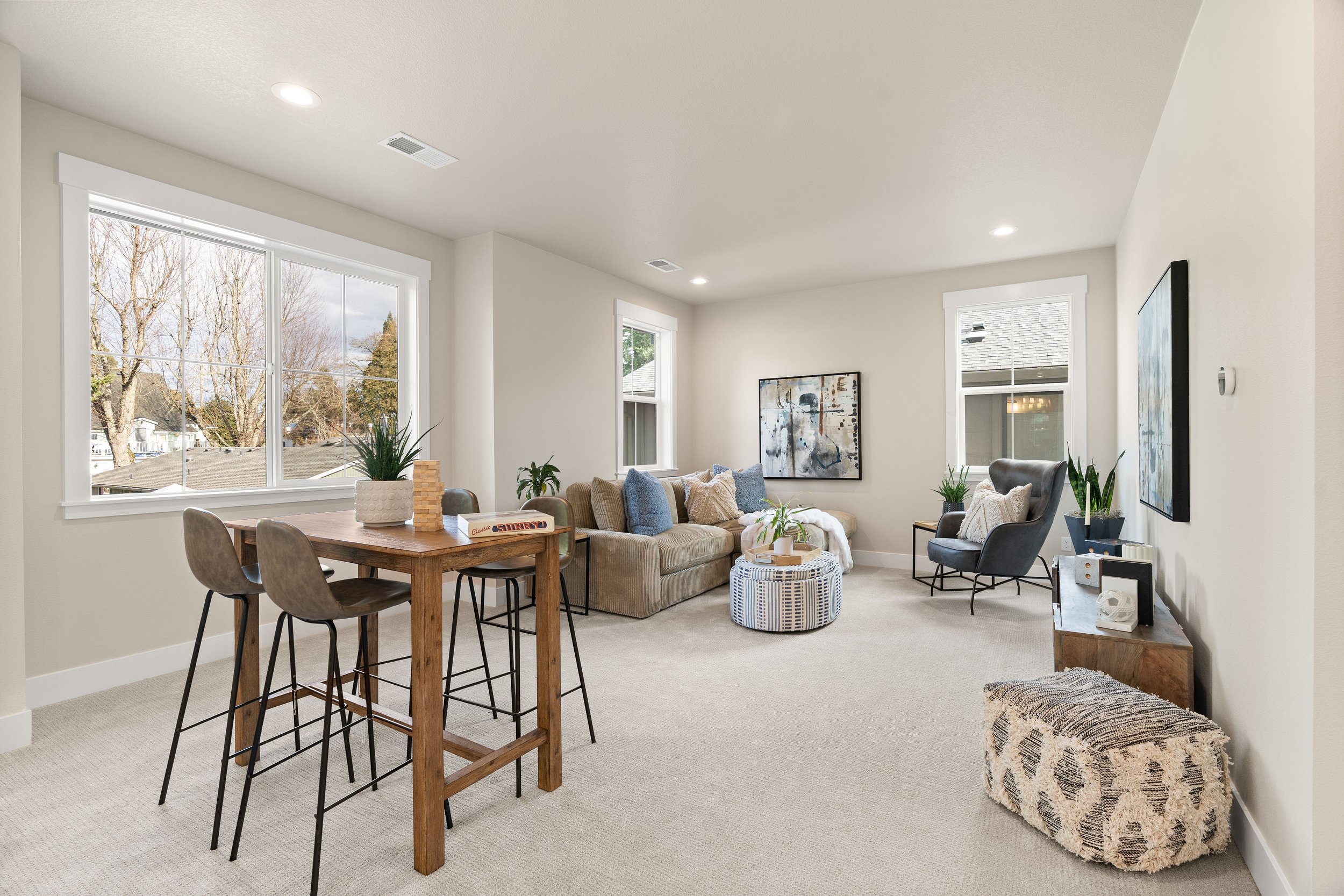 New construction luxury home in West Linn, Oregon, crafted by The Portlock Company — the Portland area’s trusted local home builder. 