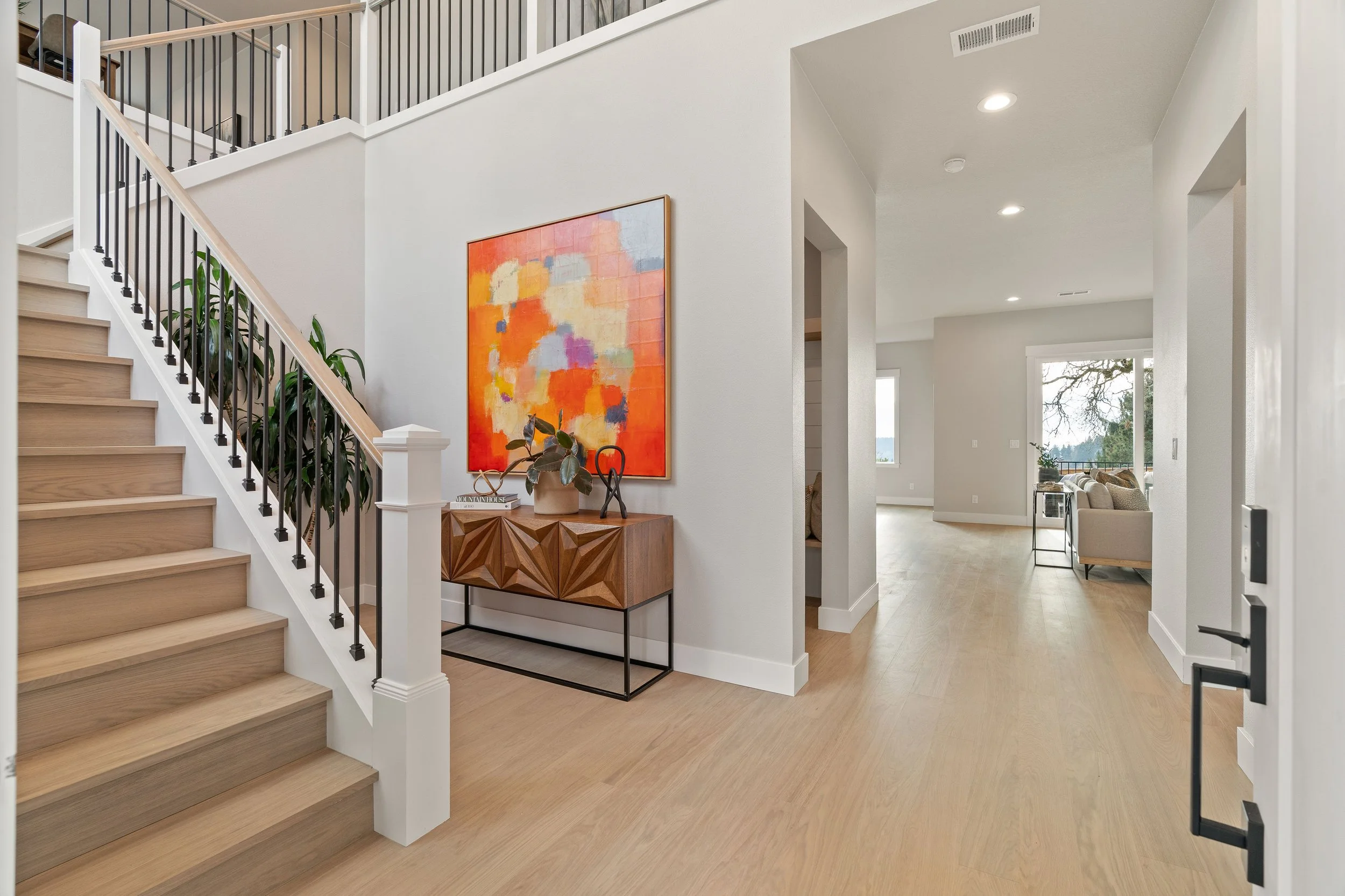 New construction luxury home in West Linn, Oregon, crafted by The Portlock Company — the Portland area’s trusted local home builder. 