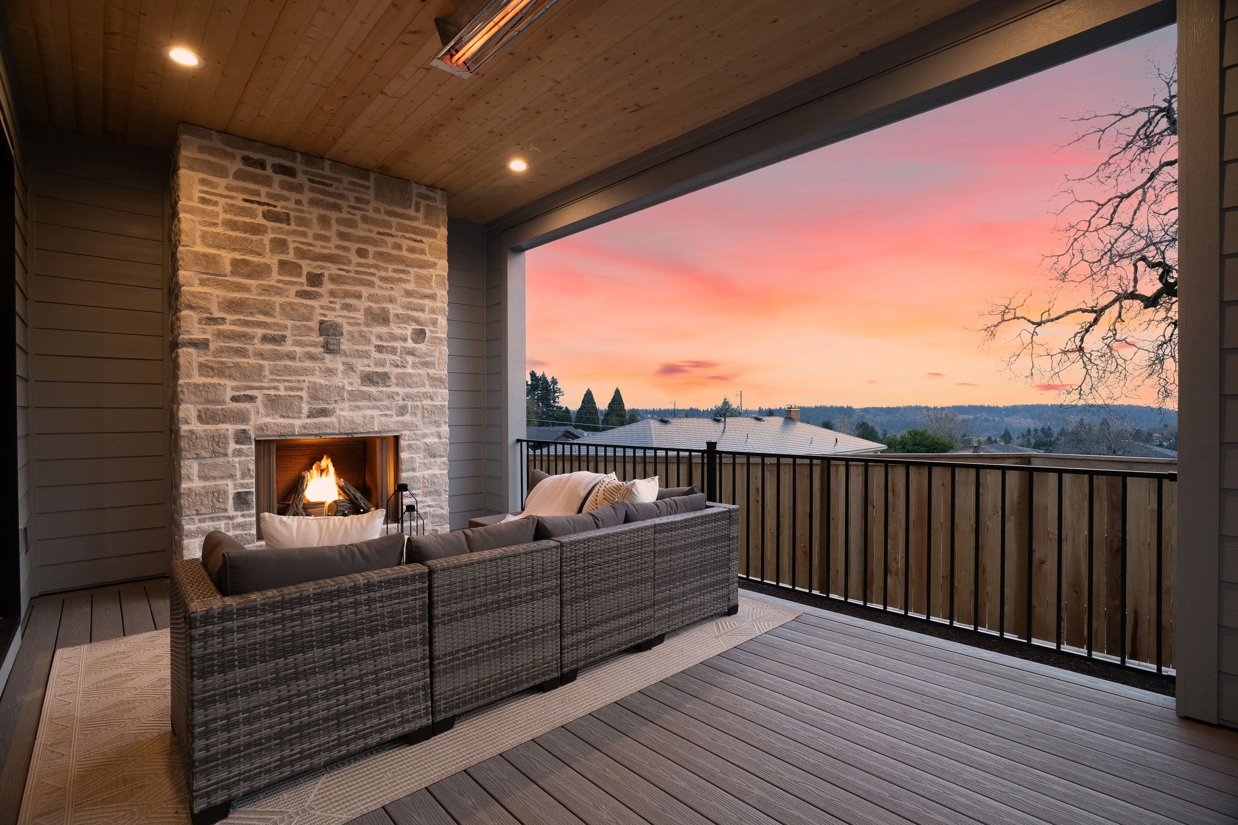 New construction luxury home in West Linn, Oregon, crafted by The Portlock Company — the Portland area’s trusted local home builder. 
