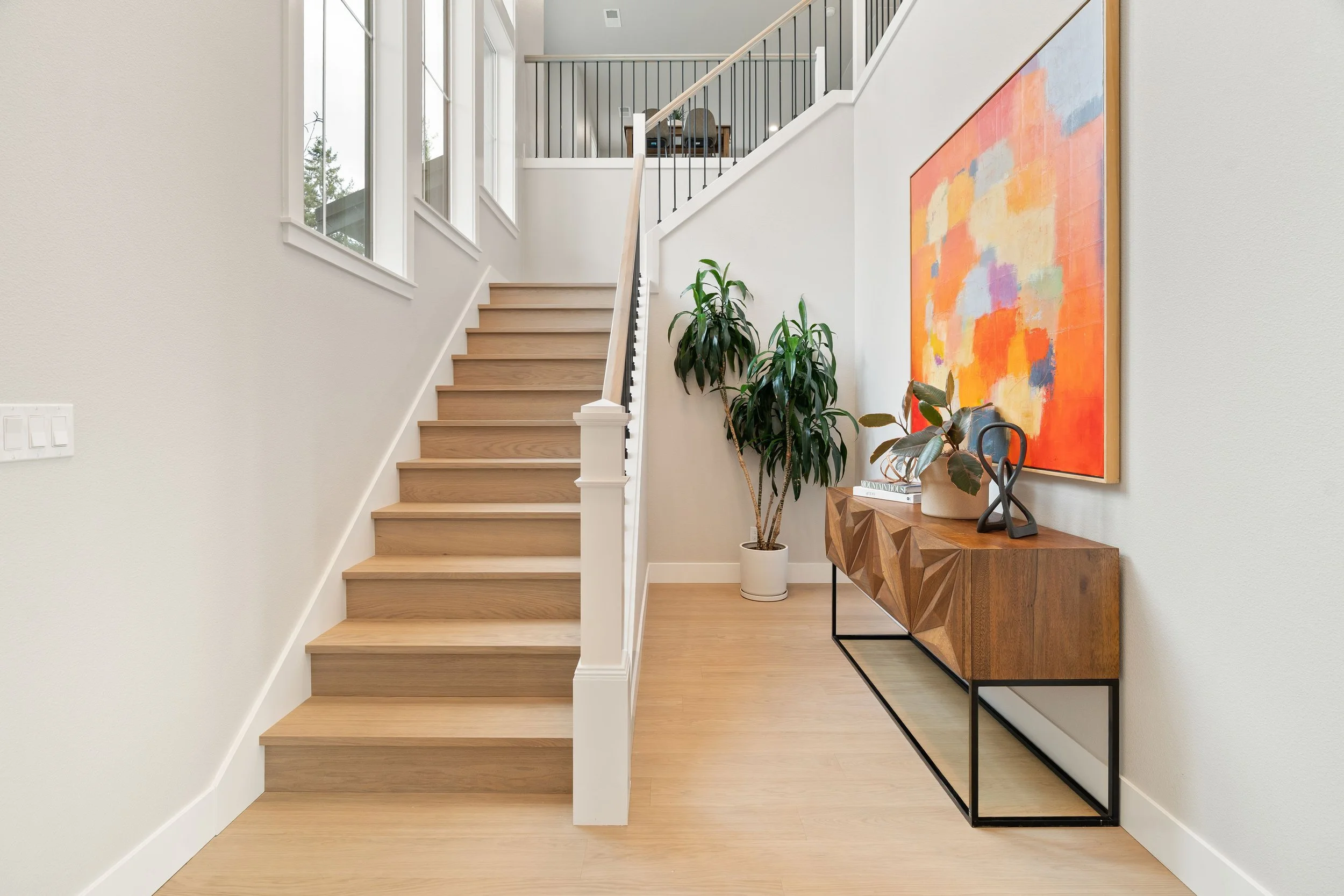 New construction luxury home in West Linn, Oregon, crafted by The Portlock Company — the Portland area’s trusted local home builder. 