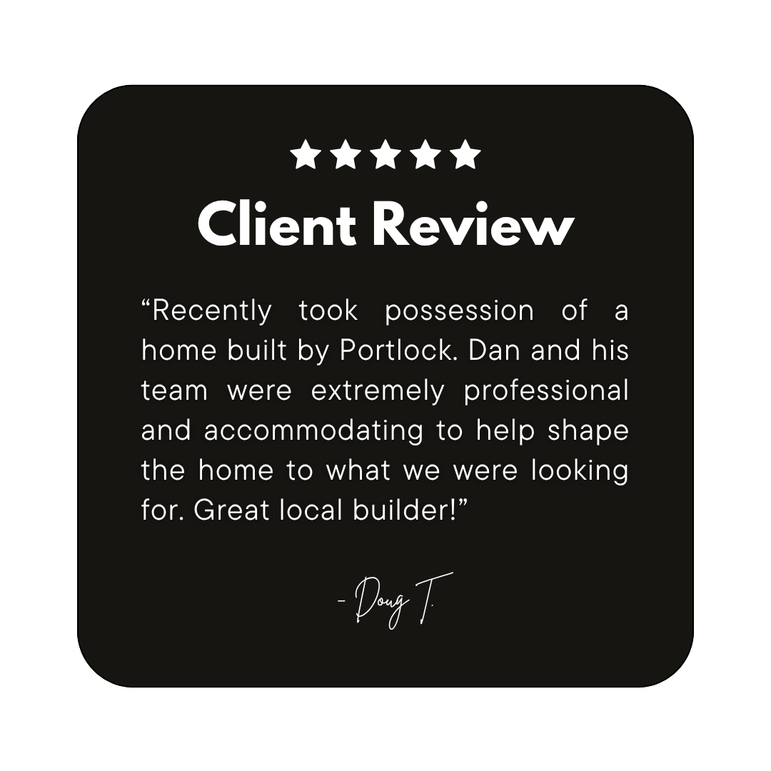 New construction luxury home in West Linn, Oregon, crafted by The Portlock Company — the Portland area’s trusted local home builder. 