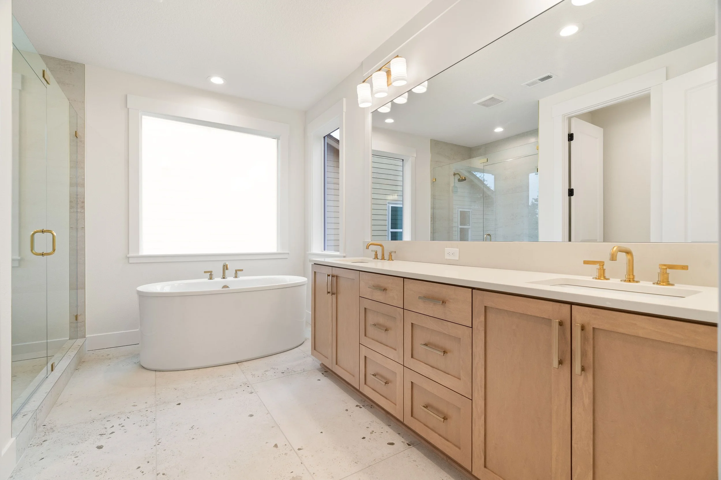 New construction luxury home in West Linn, Oregon, crafted by The Portlock Company — the Portland area’s trusted local new construction home builder. 