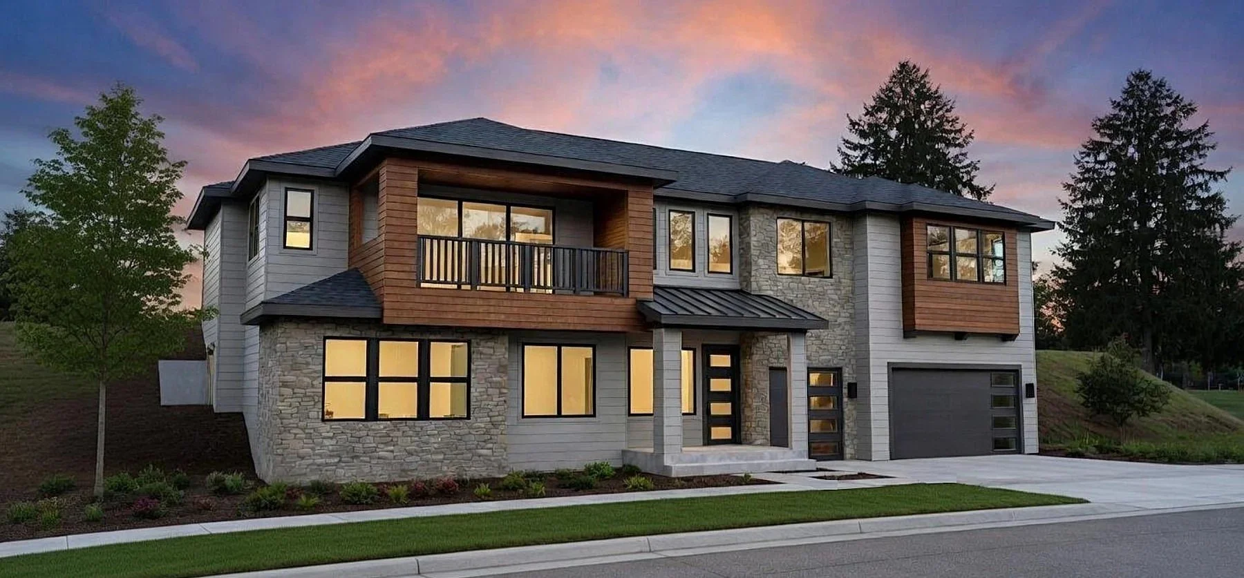 New construction luxury home in West Linn, Oregon, crafted by The Portlock Company — the Portland area’s trusted local home builder.