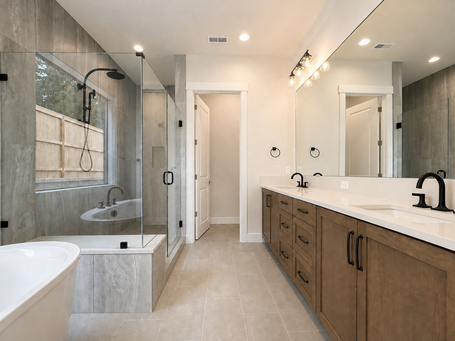 New construction luxury home in West Linn, Oregon, crafted by The Portlock Company — the Portland area’s trusted local home builder. 