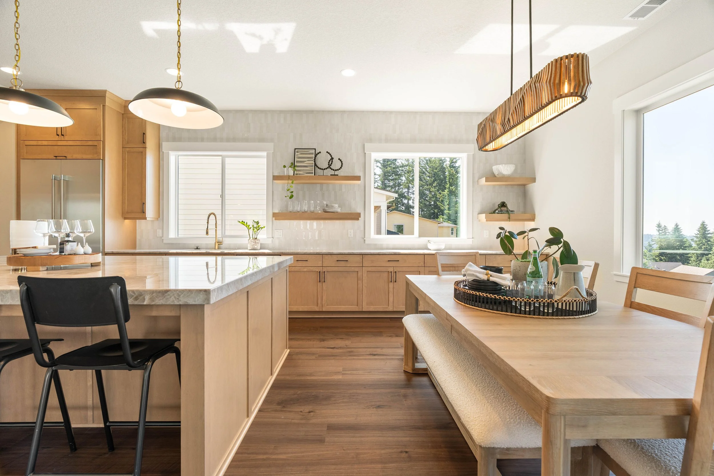New construction luxury home kitchen in West Linn, Oregon by The Portlock Company