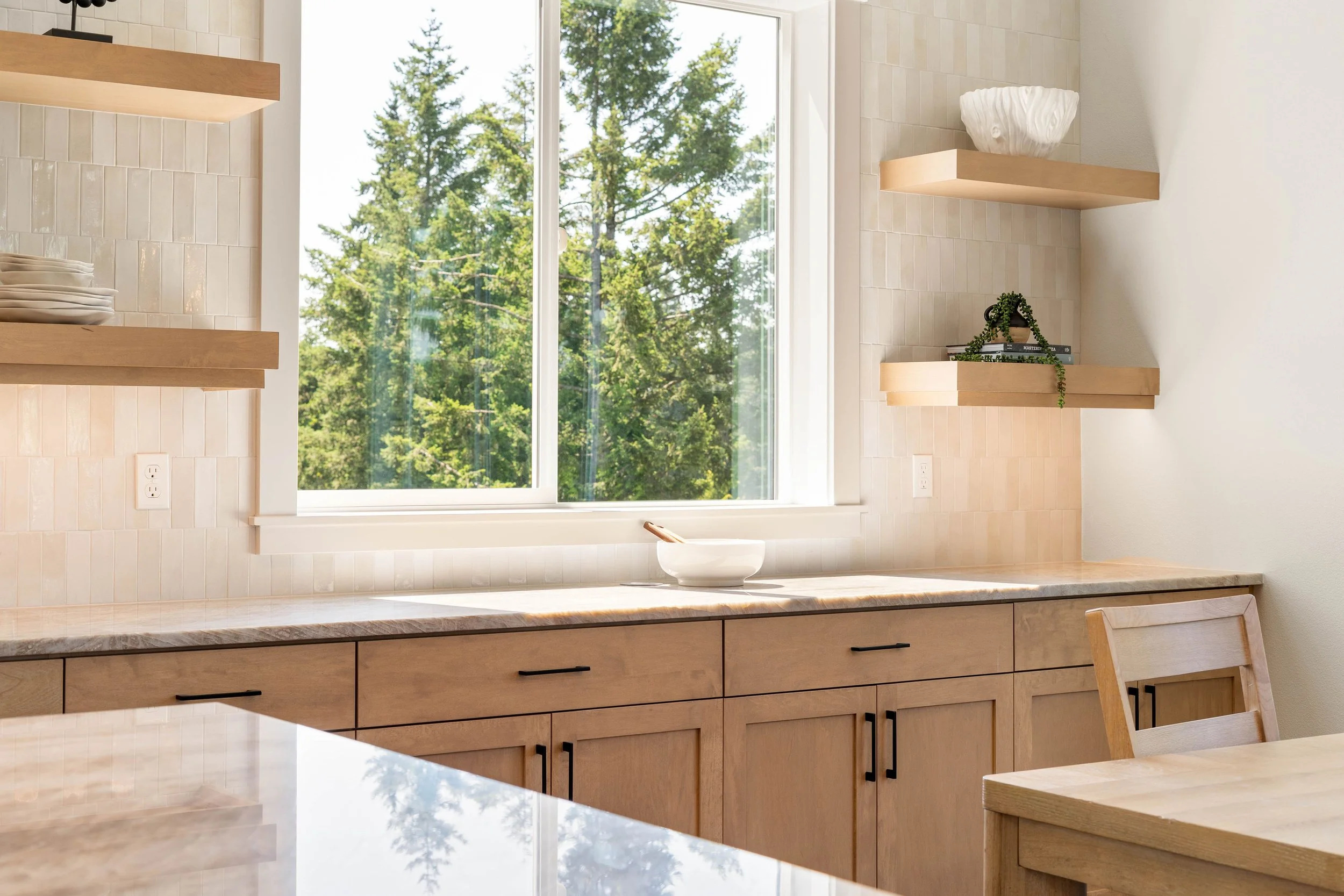 New construction luxury home kitchen in West Linn, Oregon by The Portlock Company