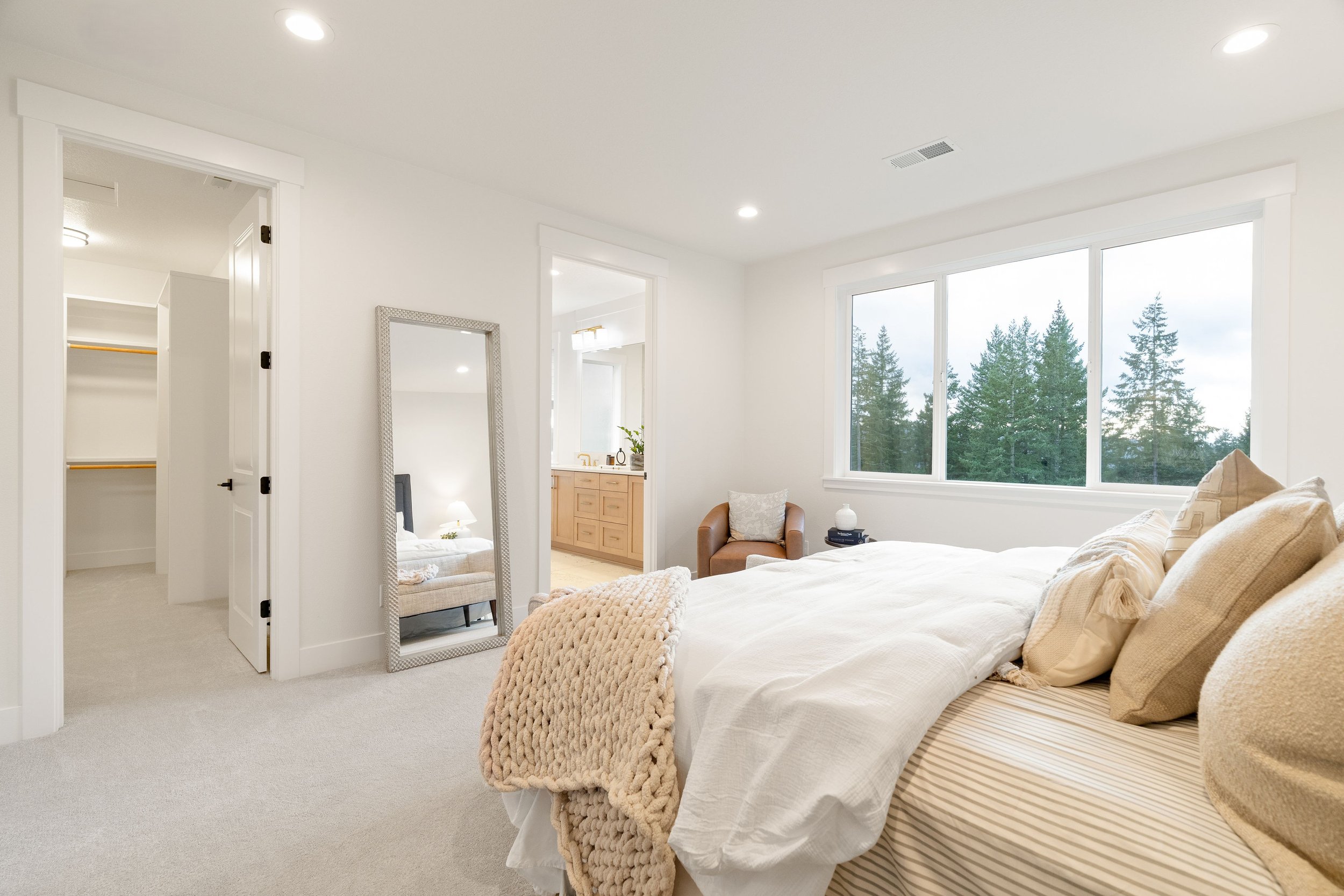 New construction luxury home in West Linn, Oregon, crafted by The Portlock Company — the Portland area’s trusted local home builder. 