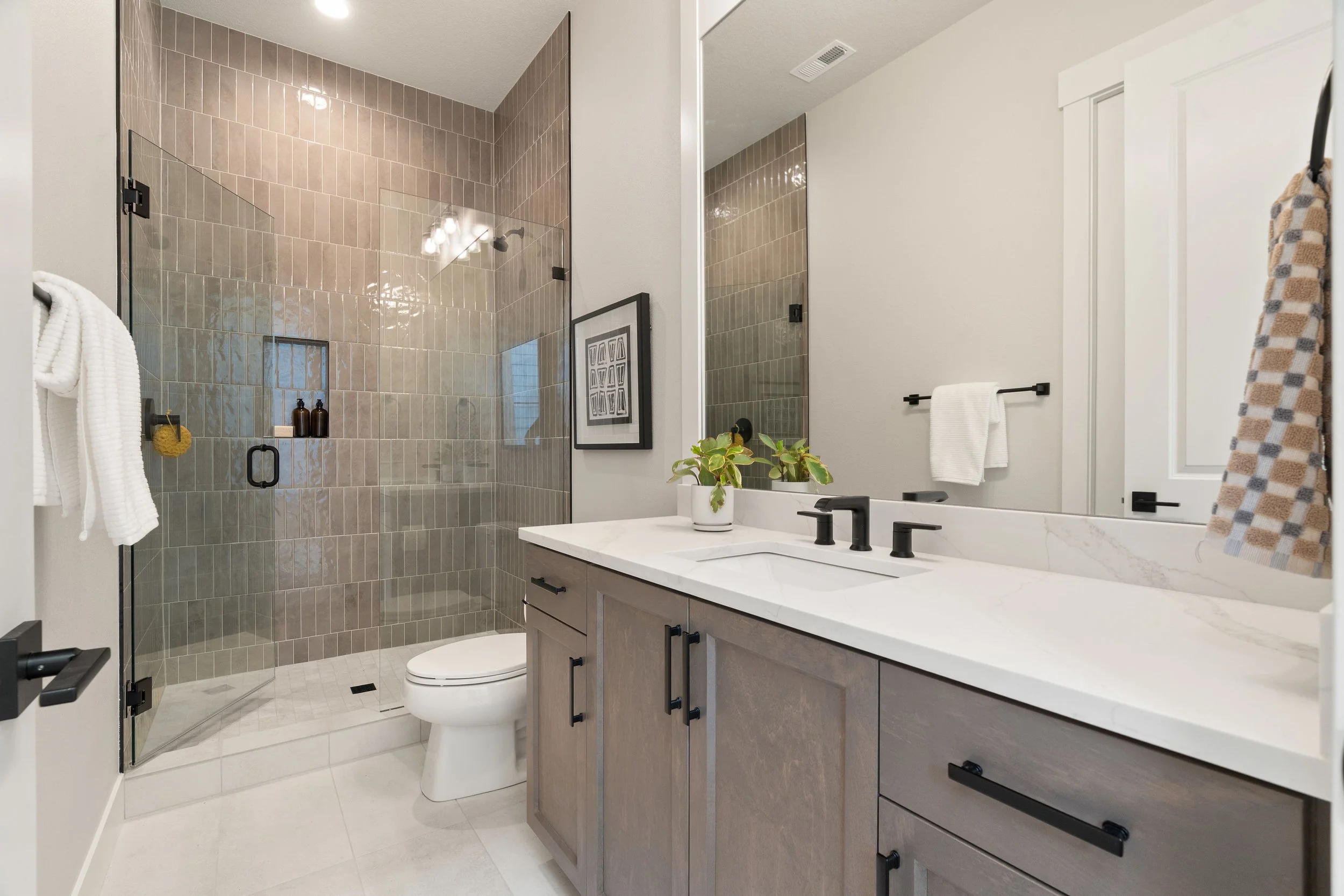 New construction luxury home in West Linn, Oregon, crafted by The Portlock Company — the Portland area’s trusted local home builder. 