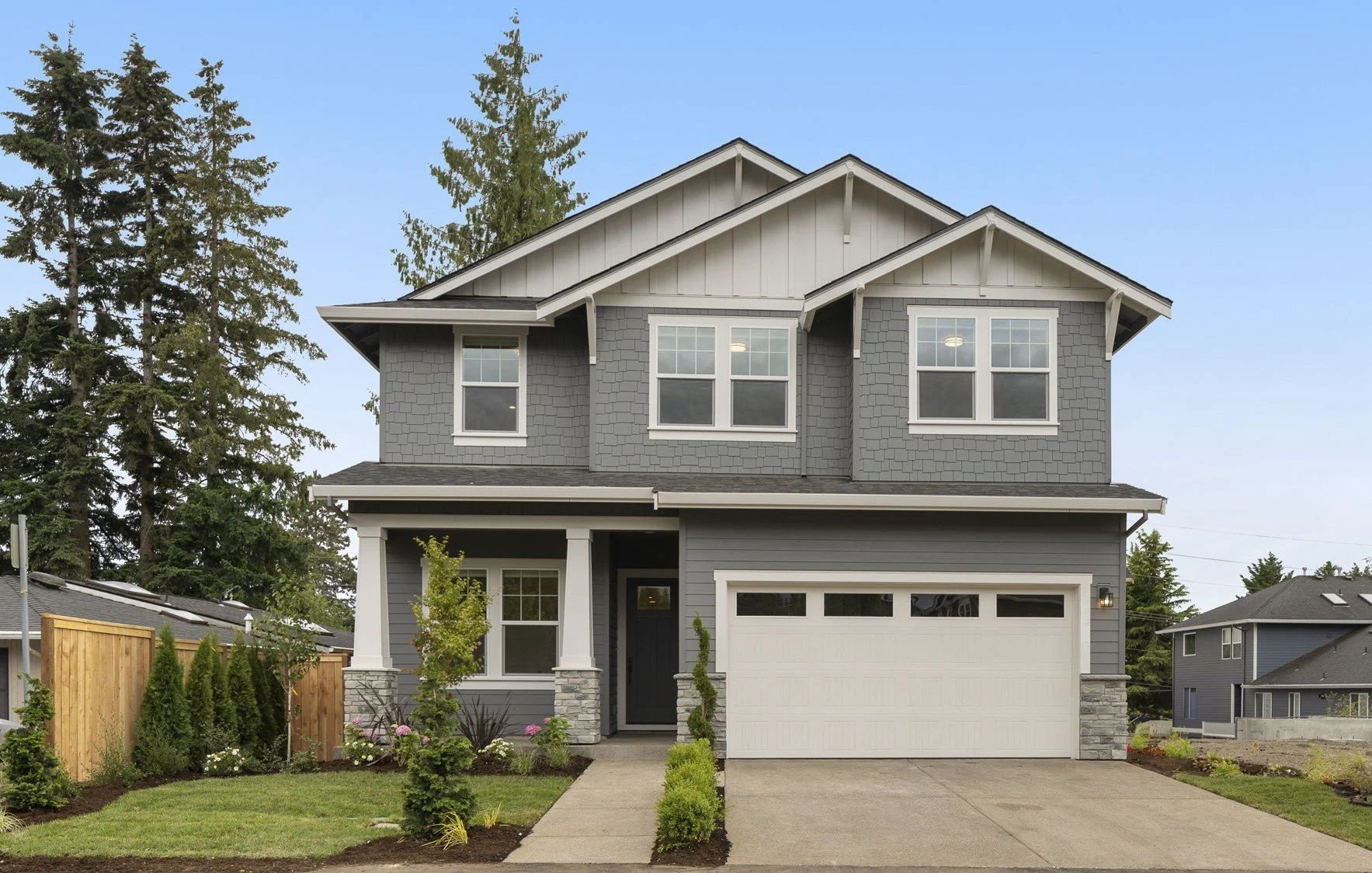 New construction luxury home in West Linn, Oregon, crafted by The Portlock Company — the Portland area’s trusted local home builder.