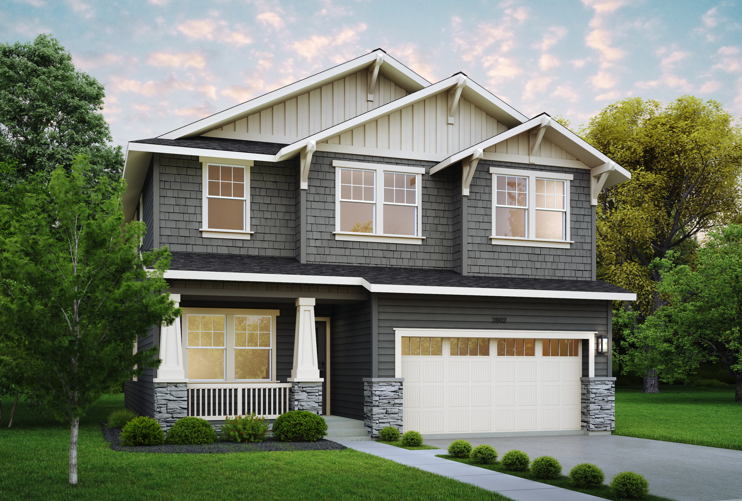 New construction luxury home in West Linn, Oregon, crafted by The Portlock Company — the Portland area’s trusted local home builder.